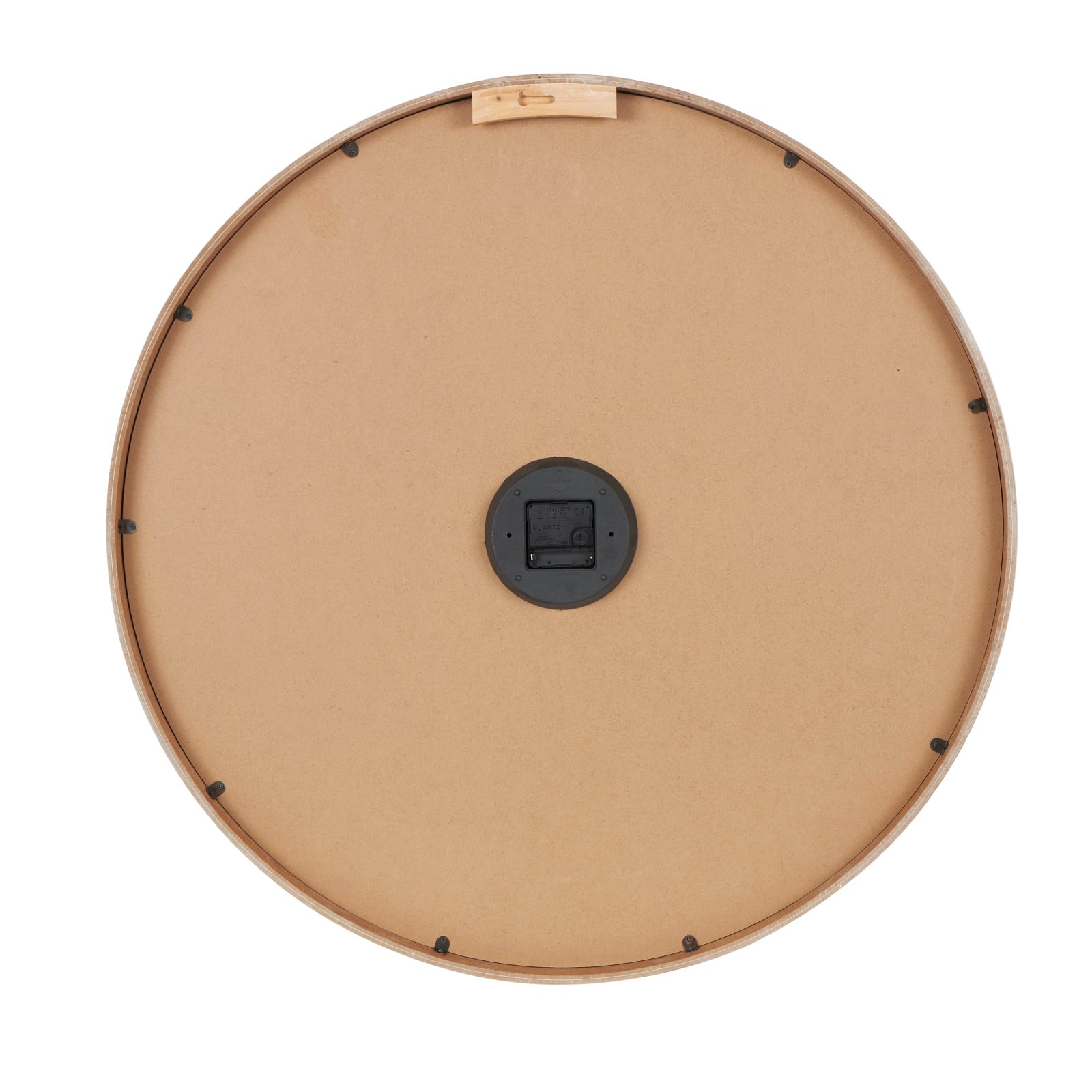 30" Natural Brown & White Mandala Wall Clock