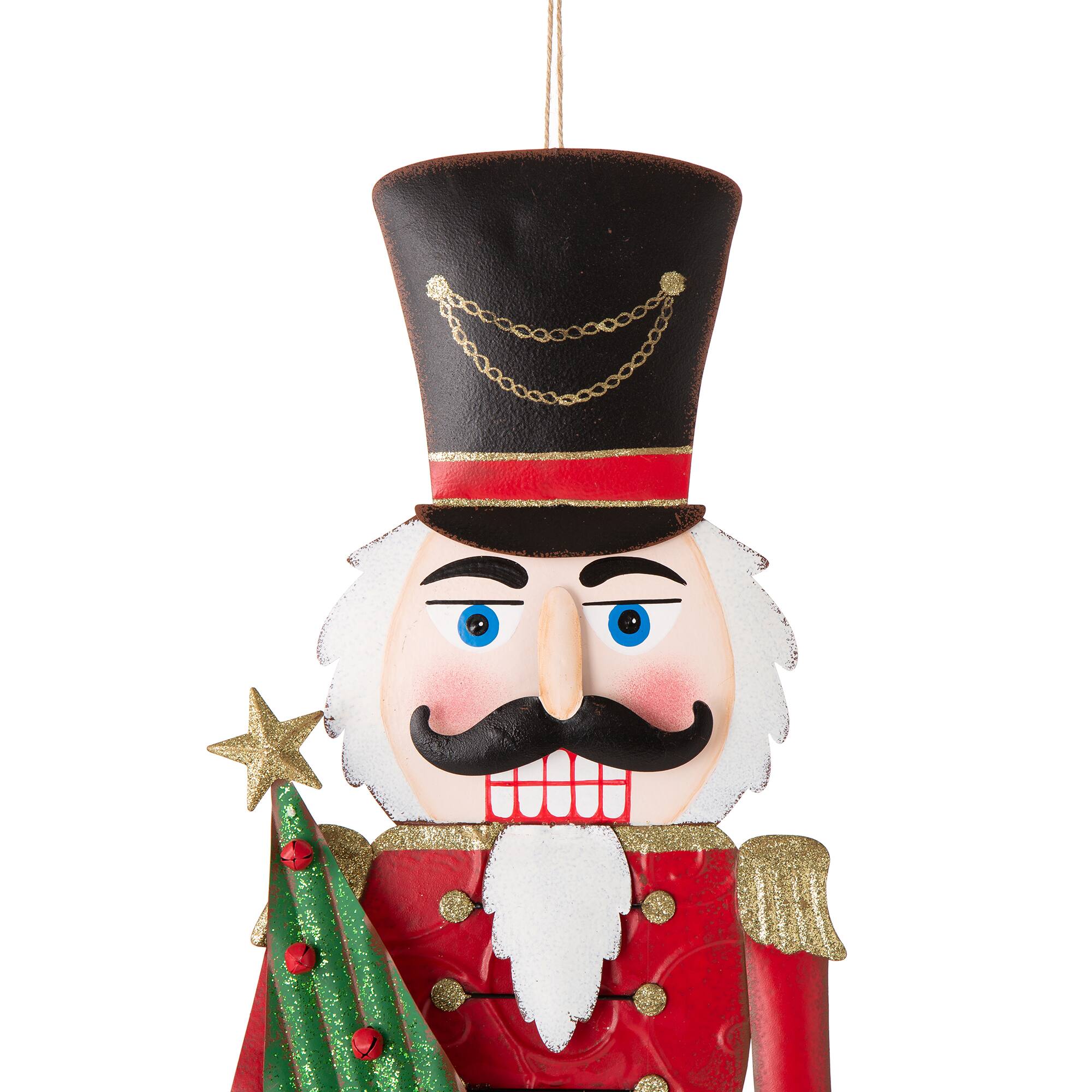 Glitzhome® 3ft. Metal Nutcracker Yard Stake
