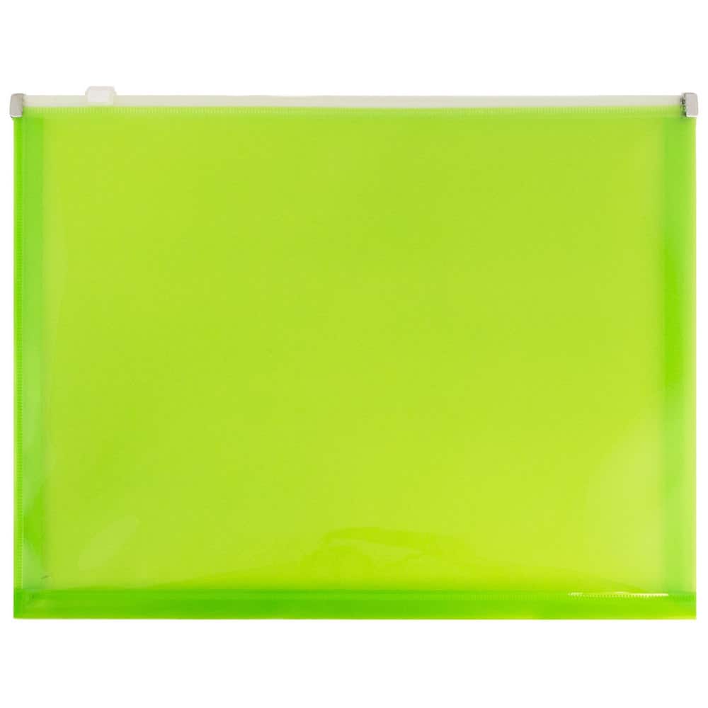 JAM Paper 9.75&#x22; x 13&#x22; Assorted Zip Closure Plastic Envelopes, 6ct.
