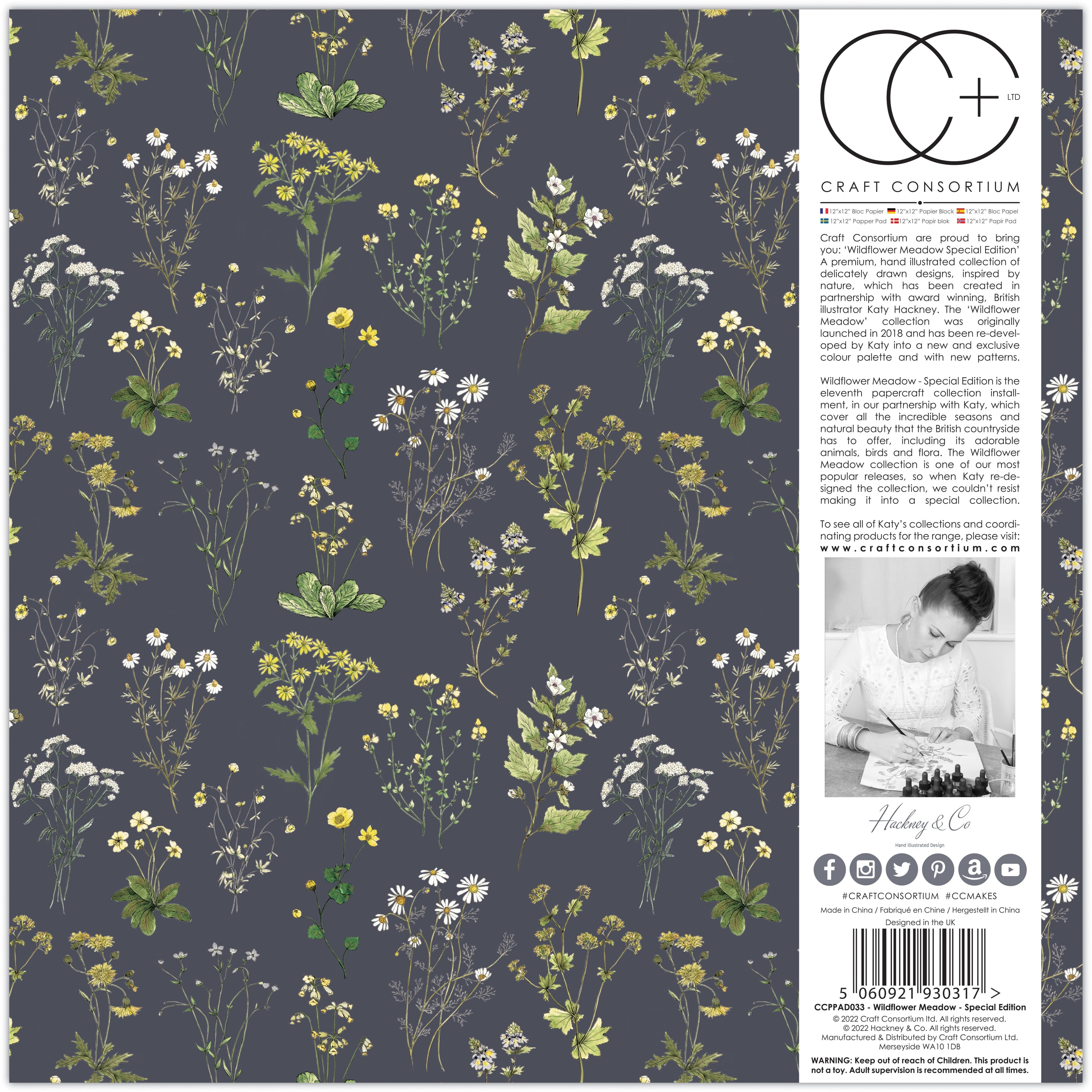 Craft Consortium Double-Sided Paper Pad 12&#x22; x 12&#x22; 40 ct. Wildflower Meadow