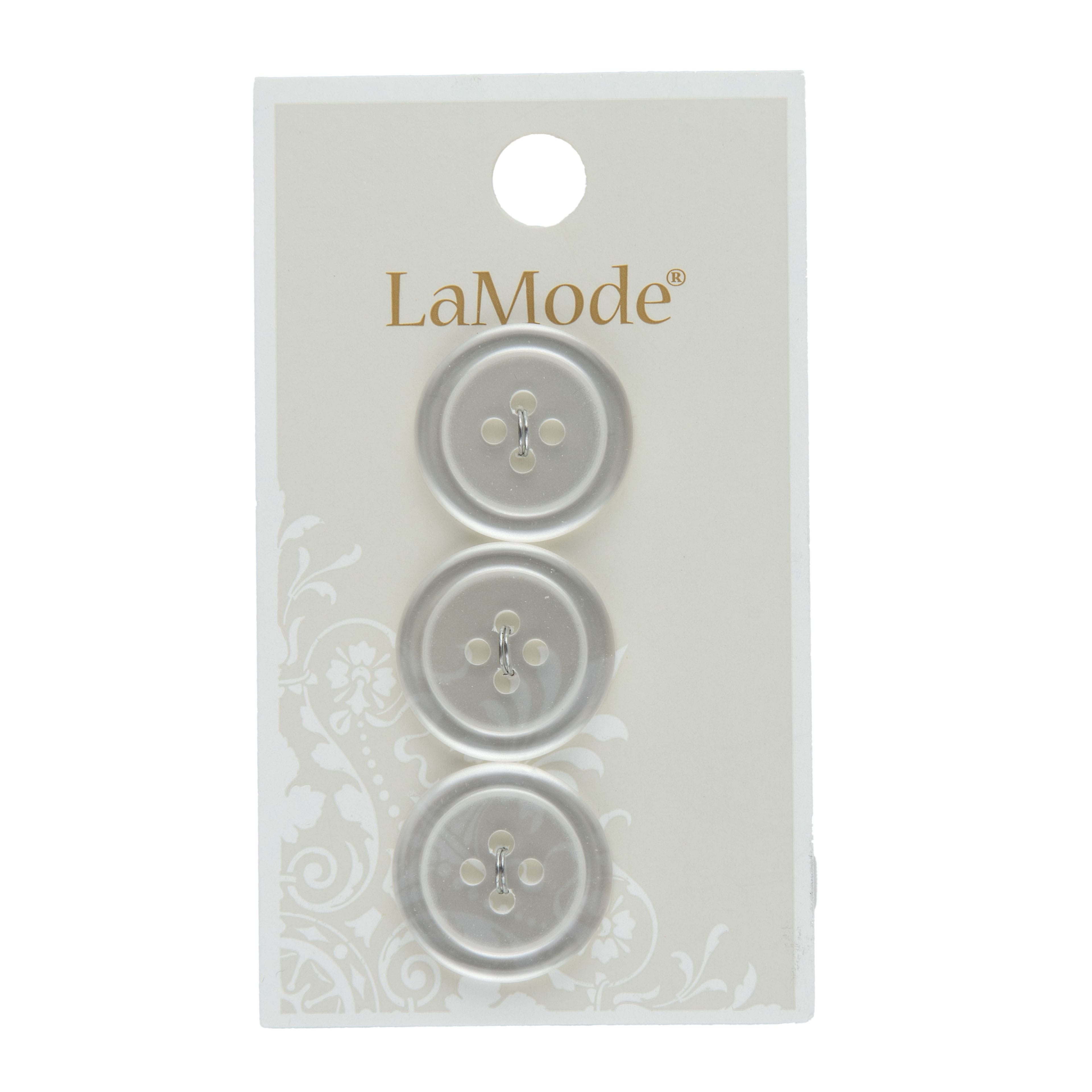 LaMode 3/4&#x22; Translucent 4-Hole Buttons, 3ct.