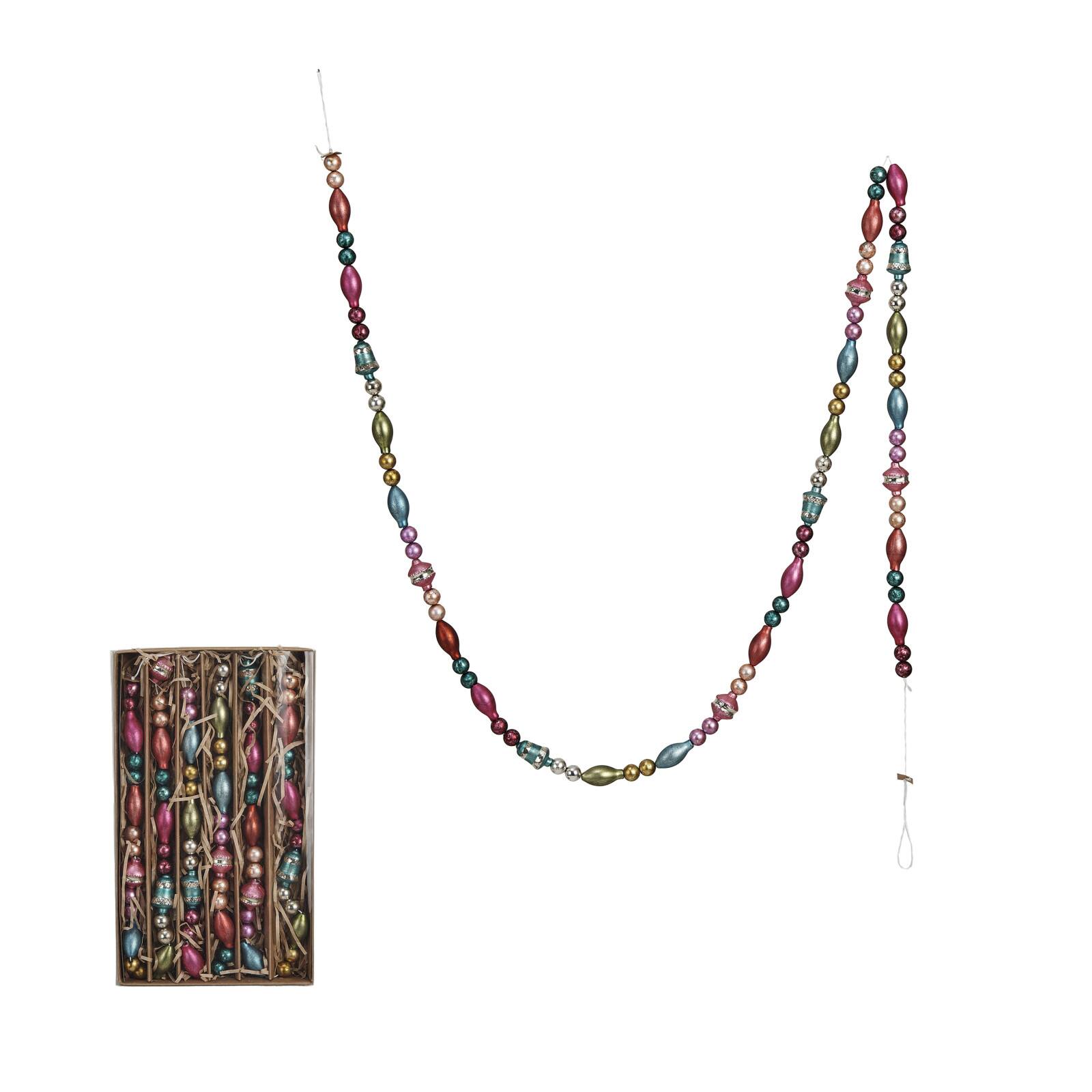 Hello Honey&#xAE; 6ft. Multicolor Glass Bead Garland in Kraft Box