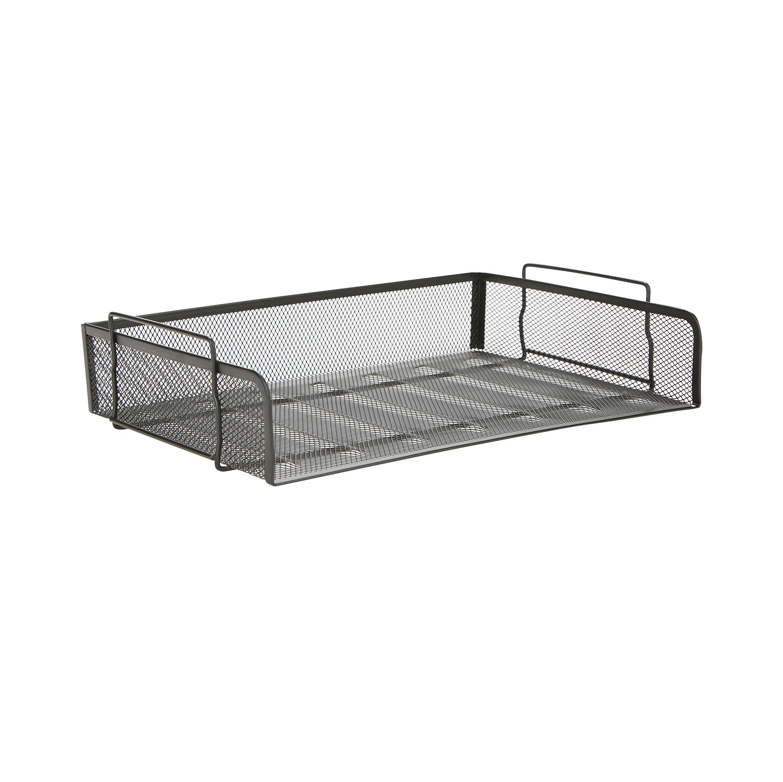 Mind Reader Stackable Metal Mesh Tray &#x26; Desk Document Organizer Set
