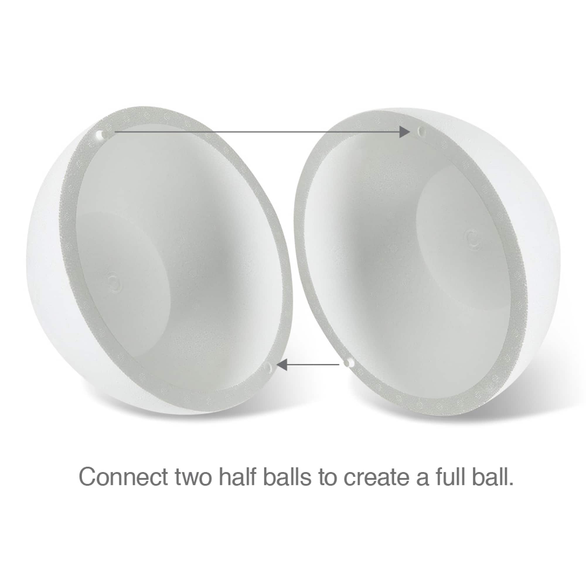 18 Pack: FloraCraft® SmoothFōM® 7.8" Hollow Foam Half Ball