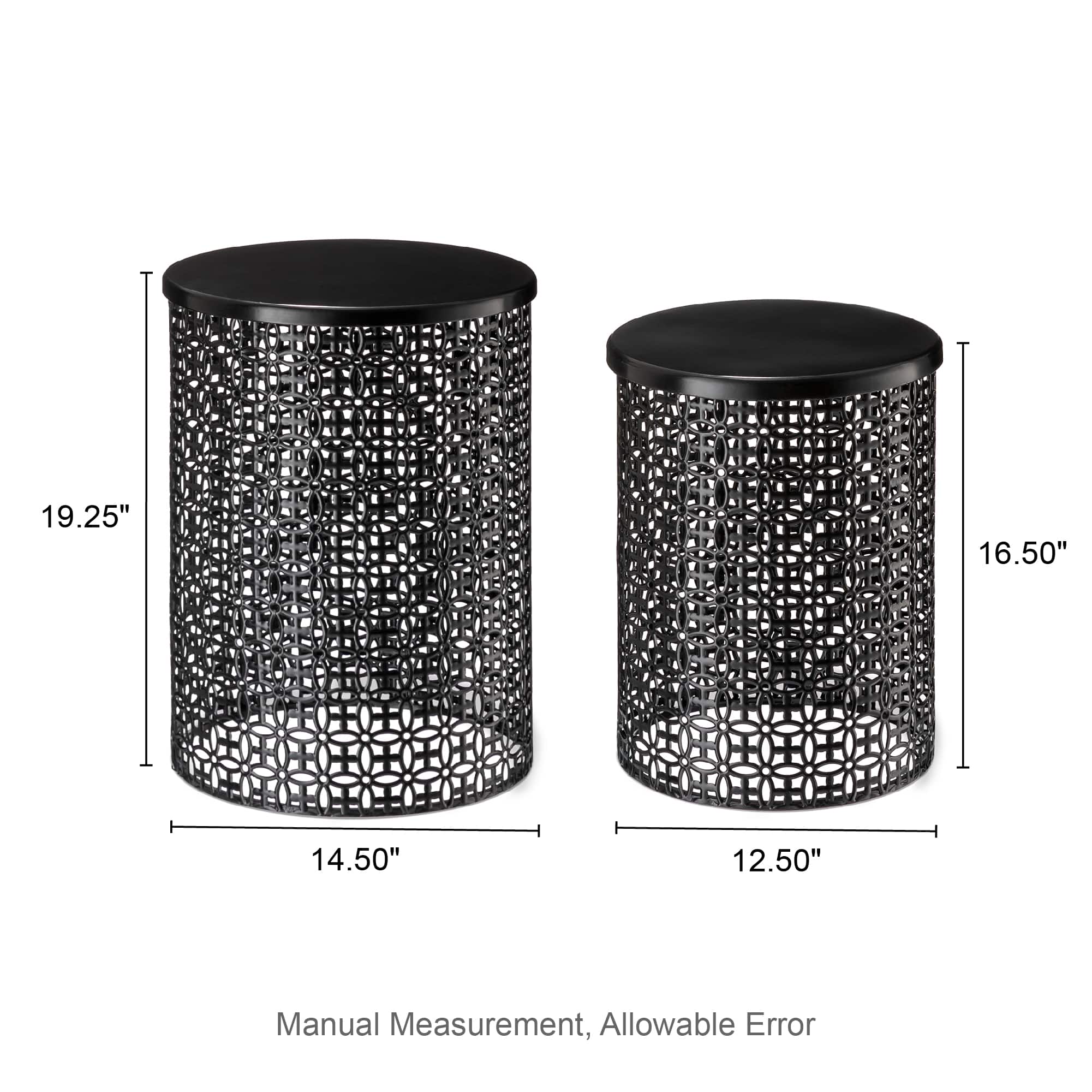 Glitzhome® Multi-Functional Metal Accent Table Set