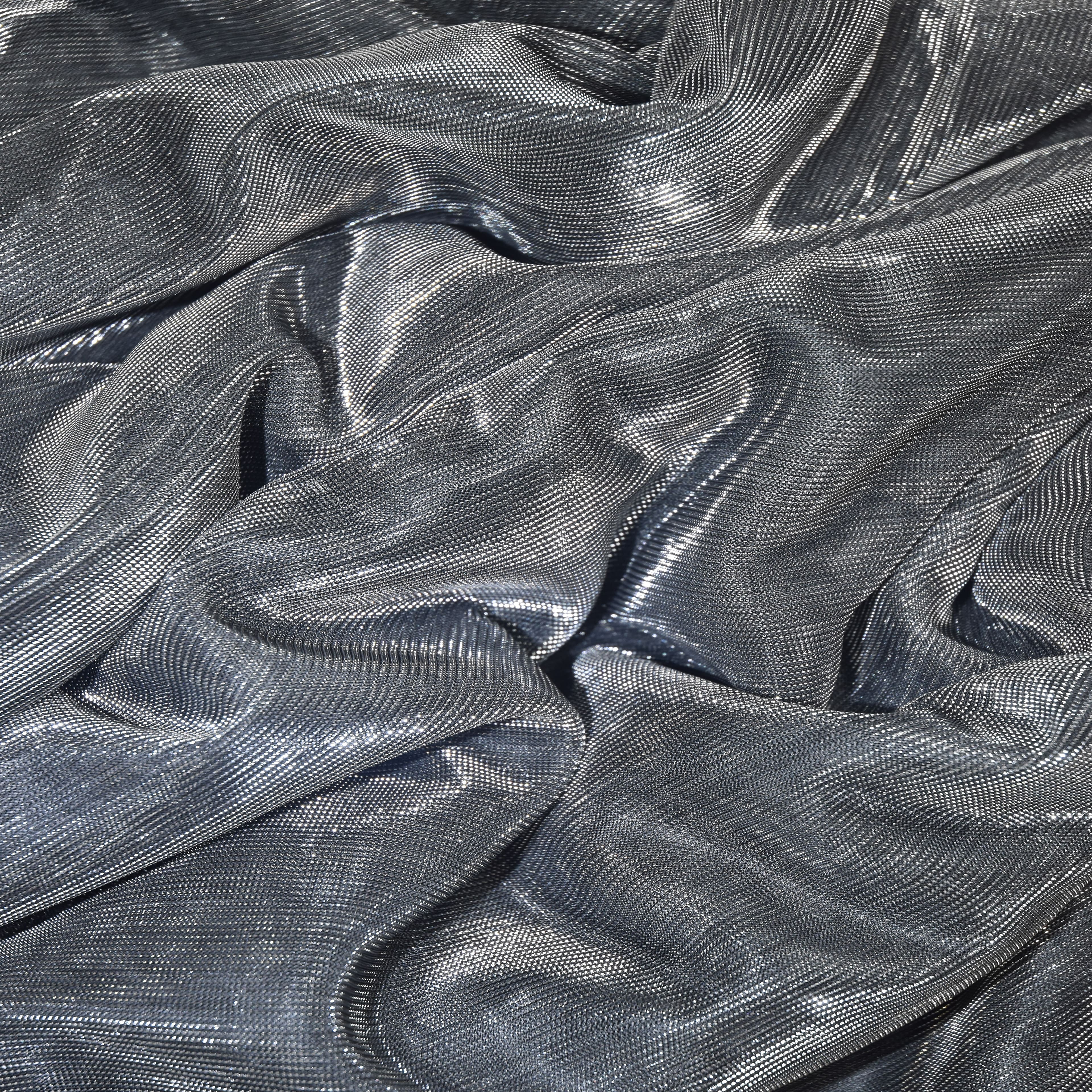 Feldman Silver Metallic Knit Fabric