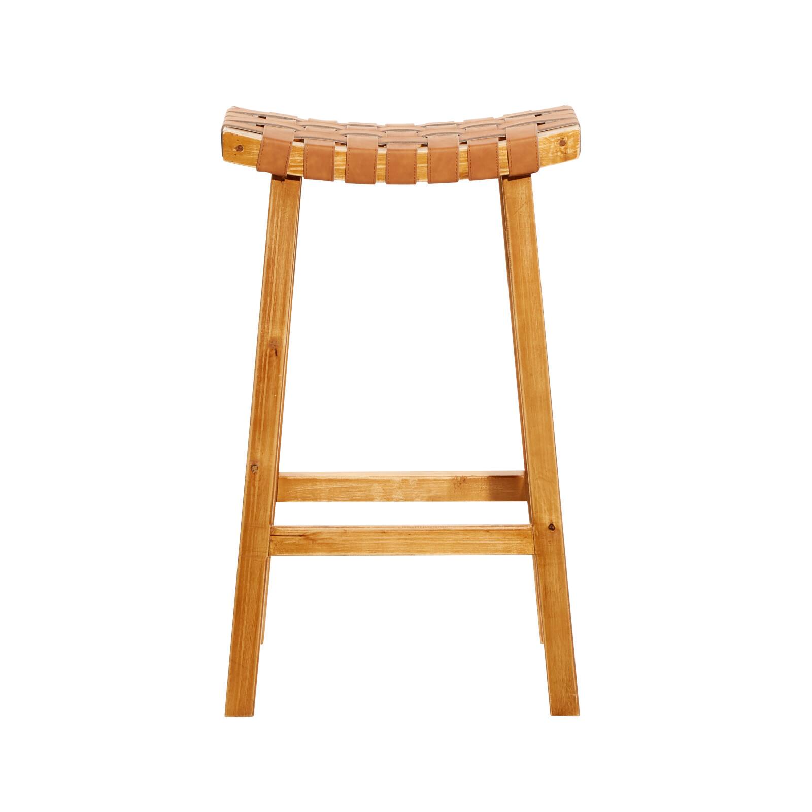 Brown Wood Rustic Bar Stool 30&#x22; x 18&#x22; x 11&#x22;