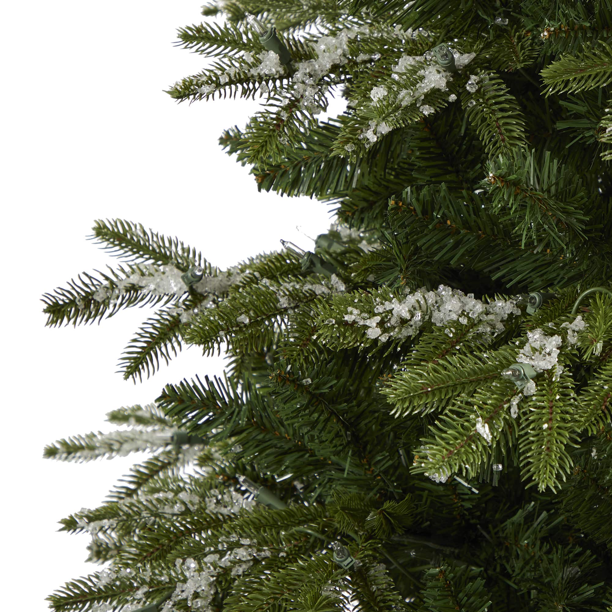 7ft. Pre-Lit Snowed Grand Teton Artificial Christmas Tree with Clear LED Lights