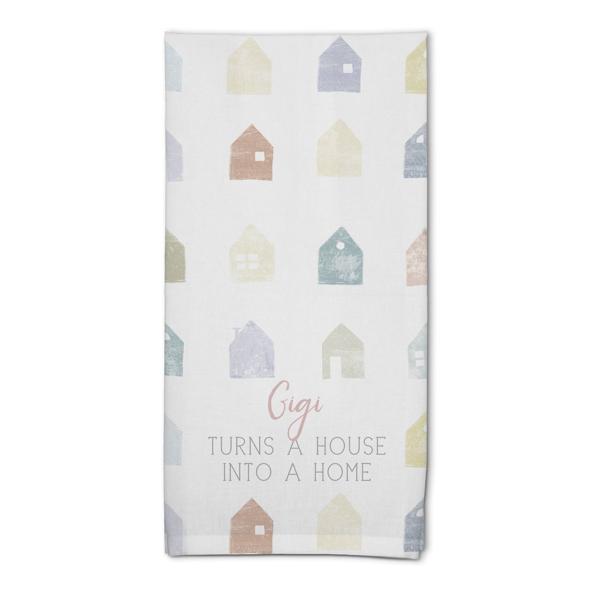 Mom Turns a House into Home Cotton Twill Tea Towel Set