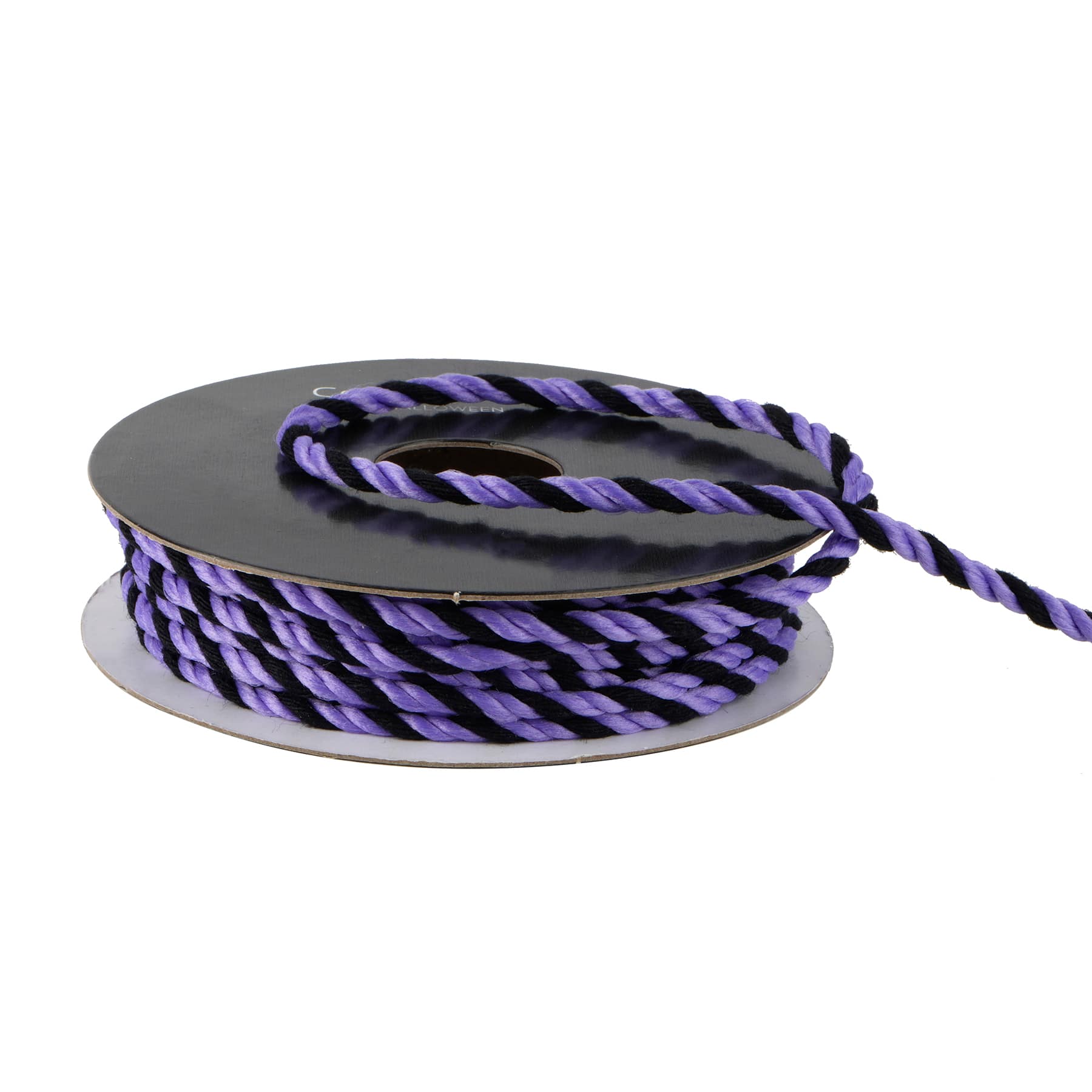 1/8" x 4yd. Purple & Black Twist Ribbon by Celebrate It® Halloween