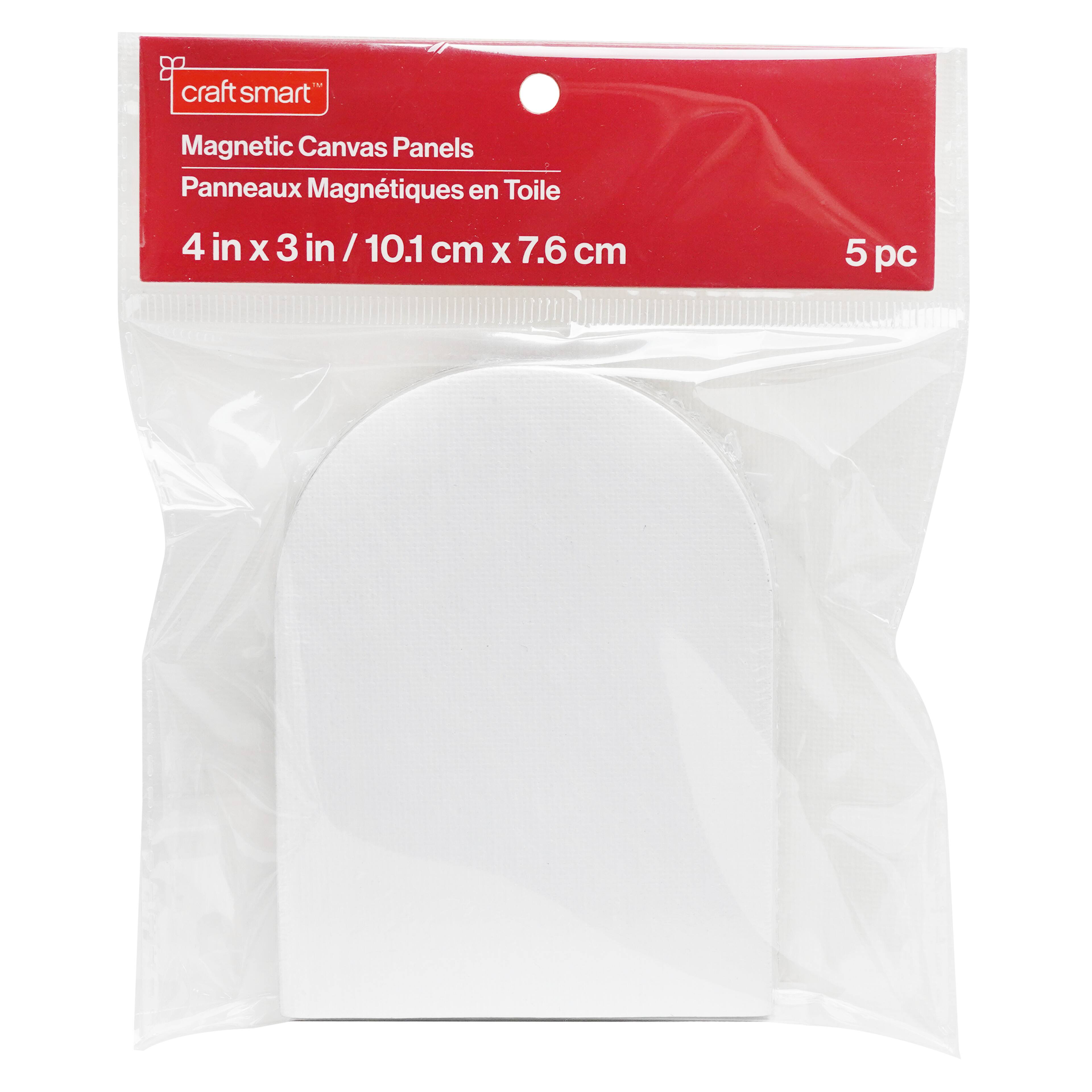 5 Pack 4&#x22; Shaped Magnetic Canvas Panels by Craft Smart&#x2122;