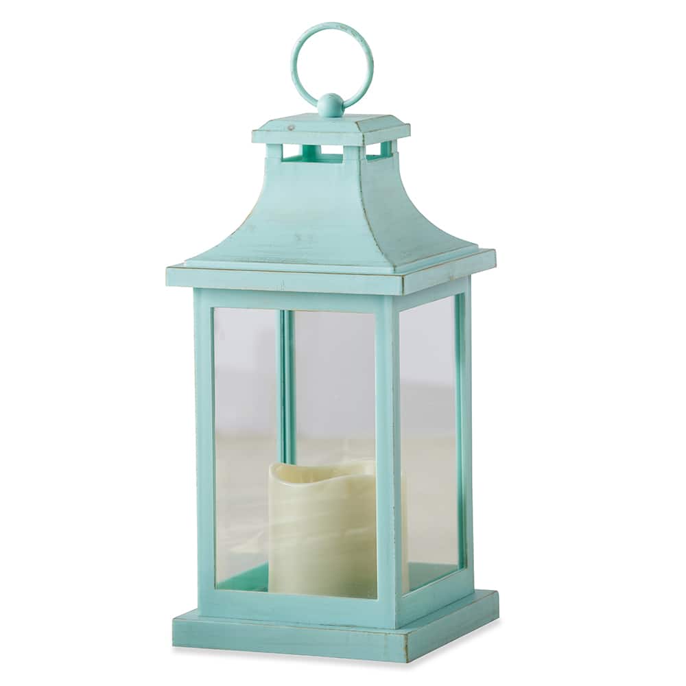 Kate Aspen&#xAE; Blue Hampton LED Vintage Decorative Lantern