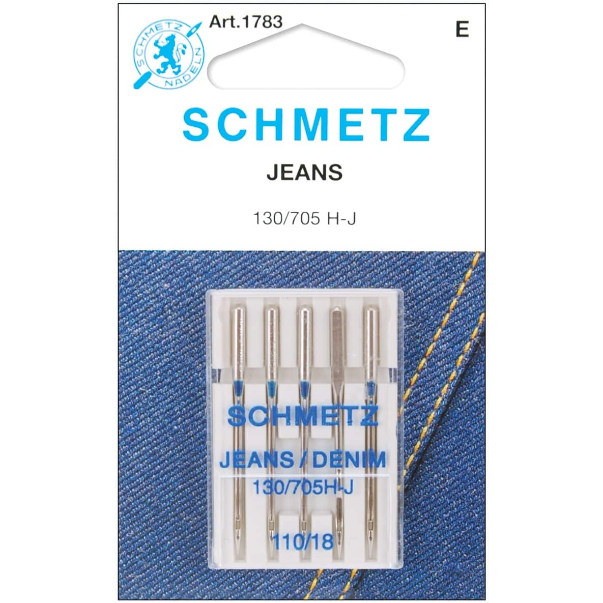 Euro-Notions Schmetz Jean &#x26; Denim Machine Needles, 5ct.