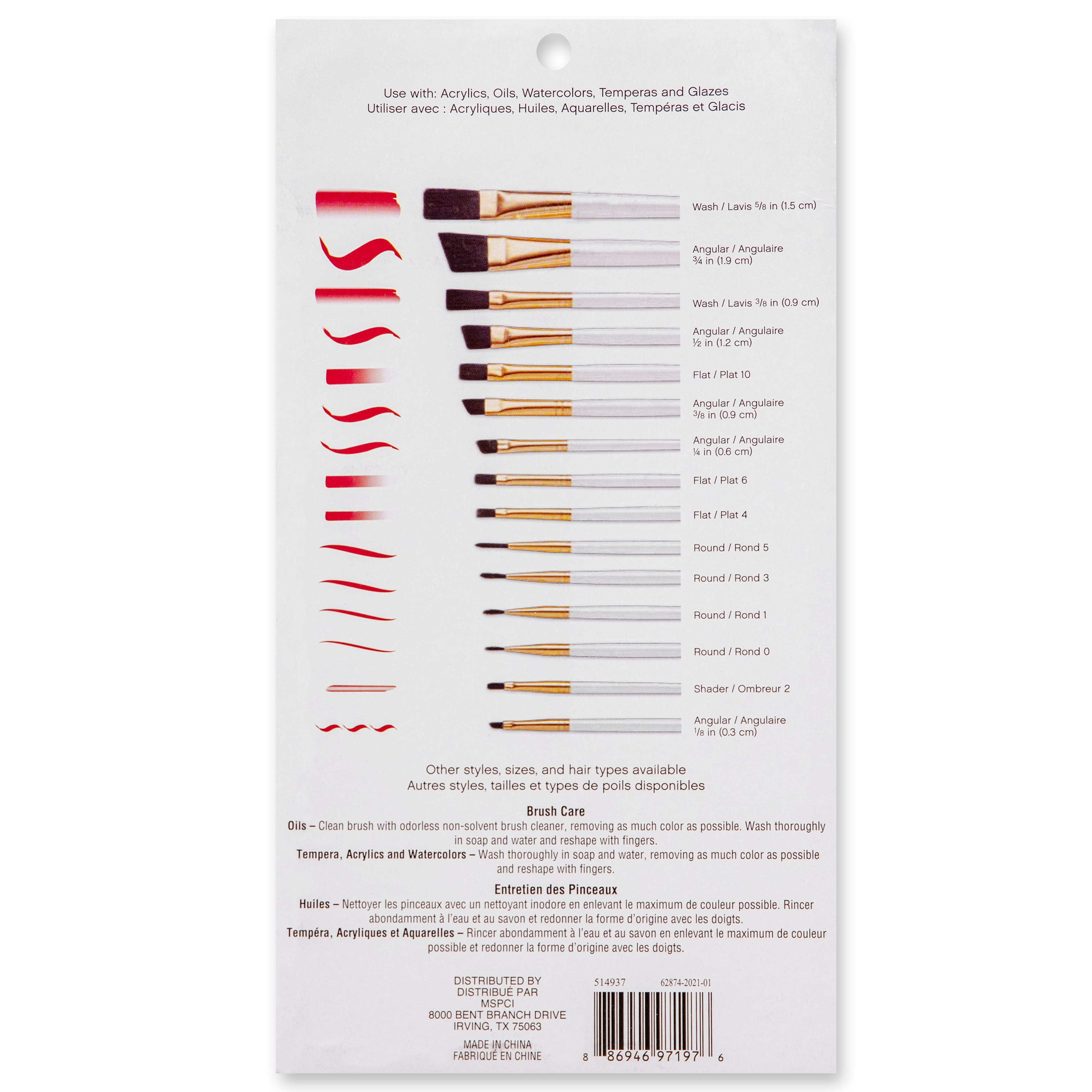 Black Taklon Super Value Paintbrush Pack By Craft Smart&#xAE;