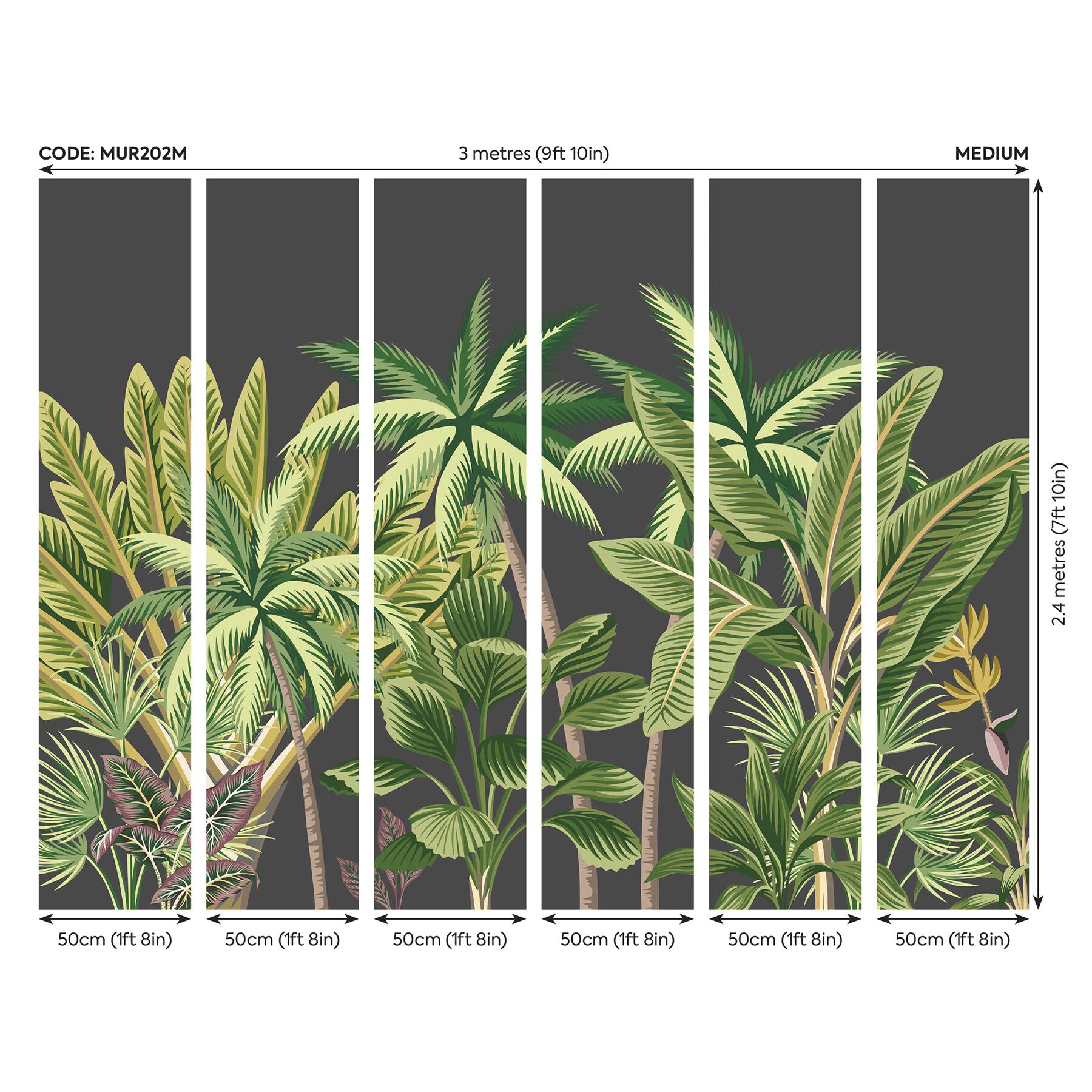 Origin Murals Tropical Palm Trees Wall Mural