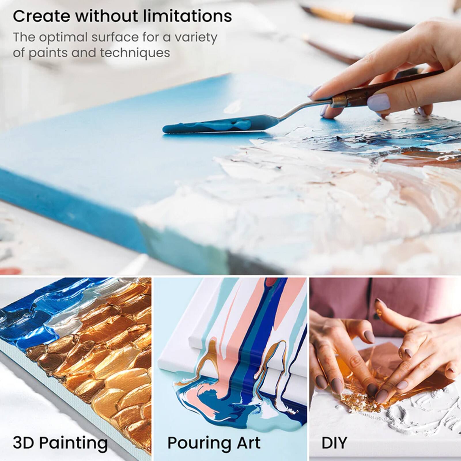 Arteza&#xAE; 8&#x22; x 10&#x22; White Stretched Canvases, 12ct.