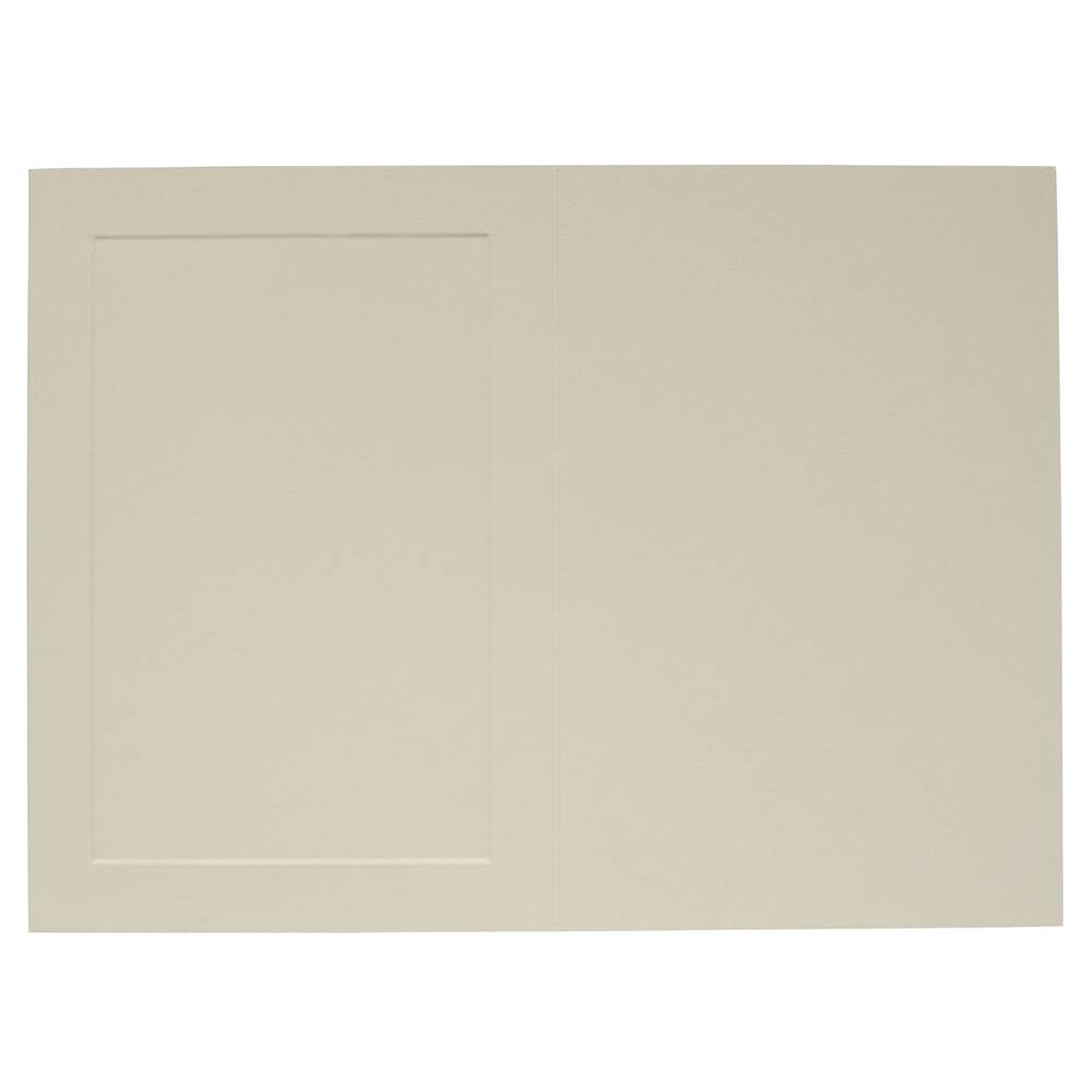 JAM Paper A7 Ivory Blank Foldover Cards with Panel