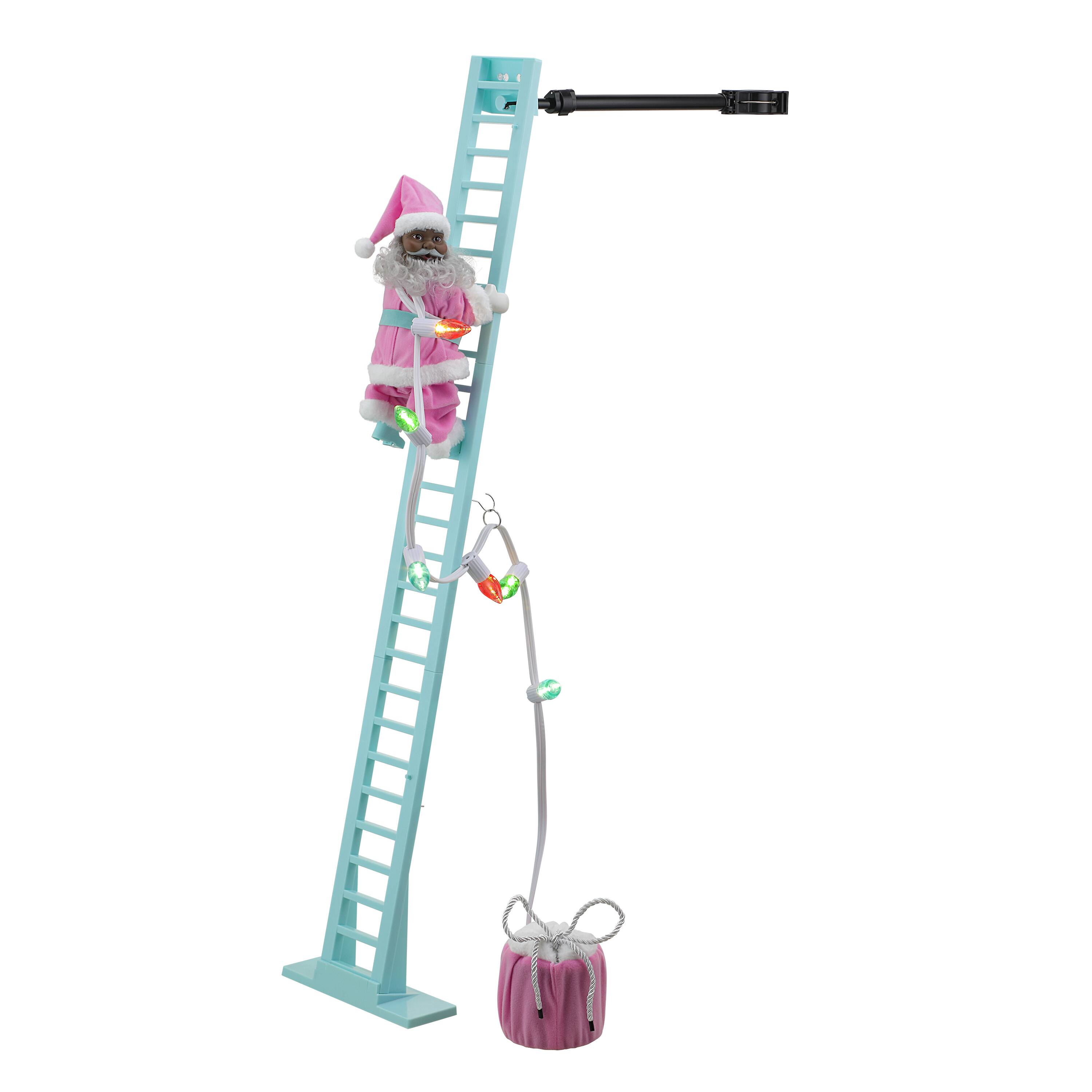3.5ft. Animated Pastel Super Climbing Santa