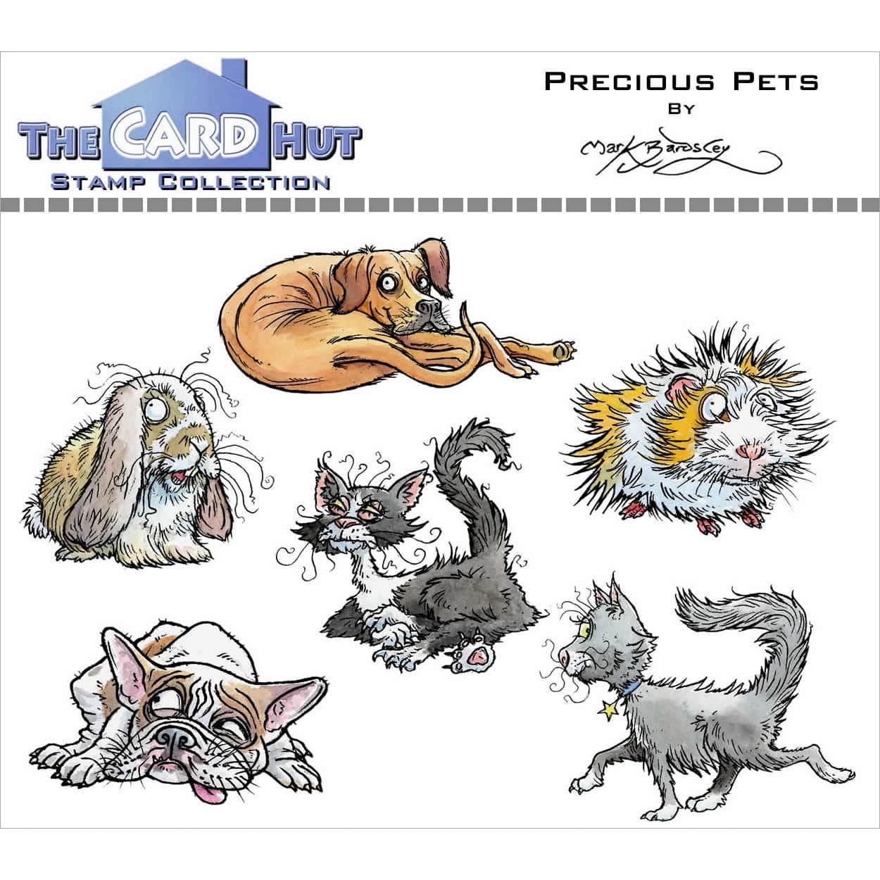 The Card Hut Wild World Precious Pets Clear Stamps by Mark Bardsley