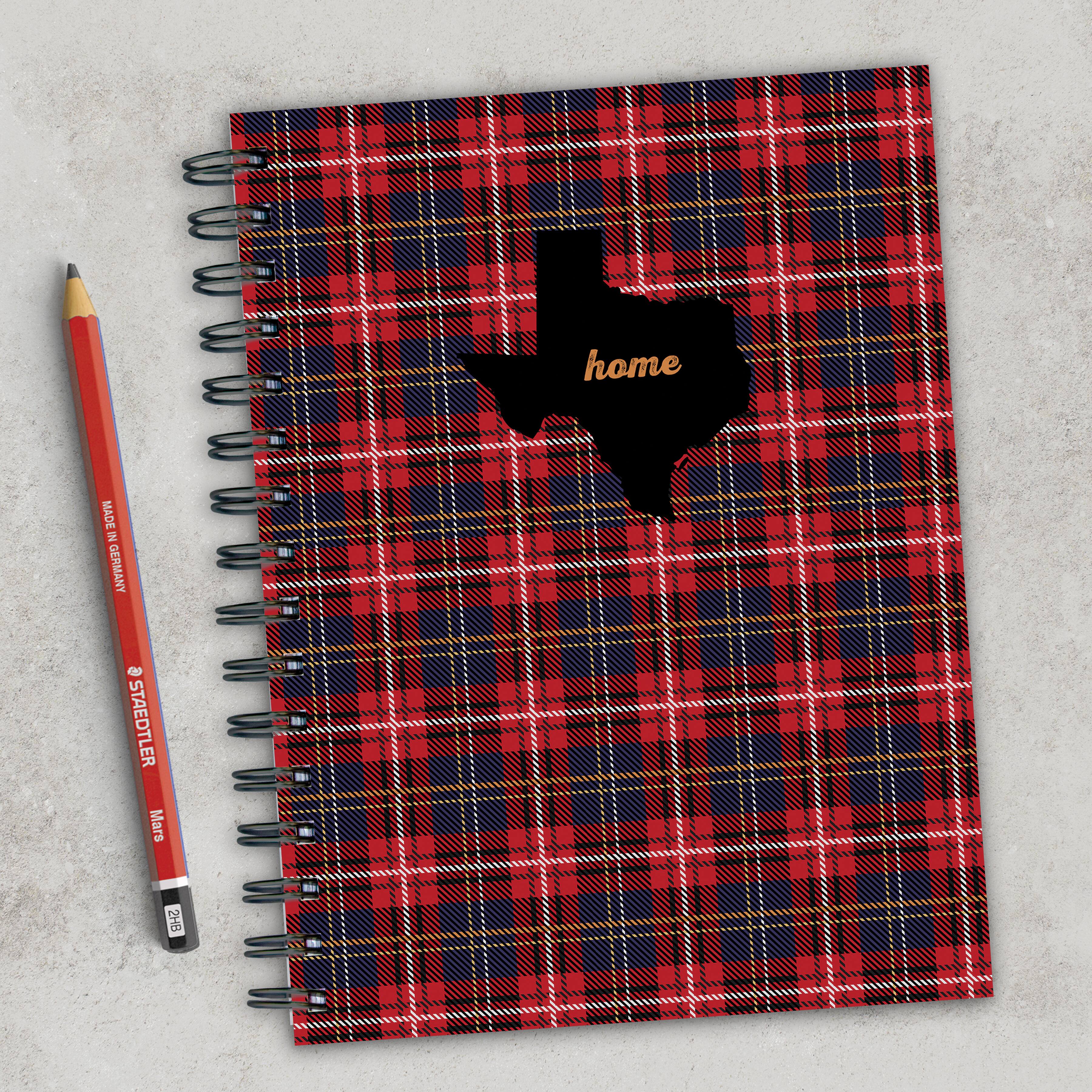 TF Publishing Texas Plaid Spiral Journal