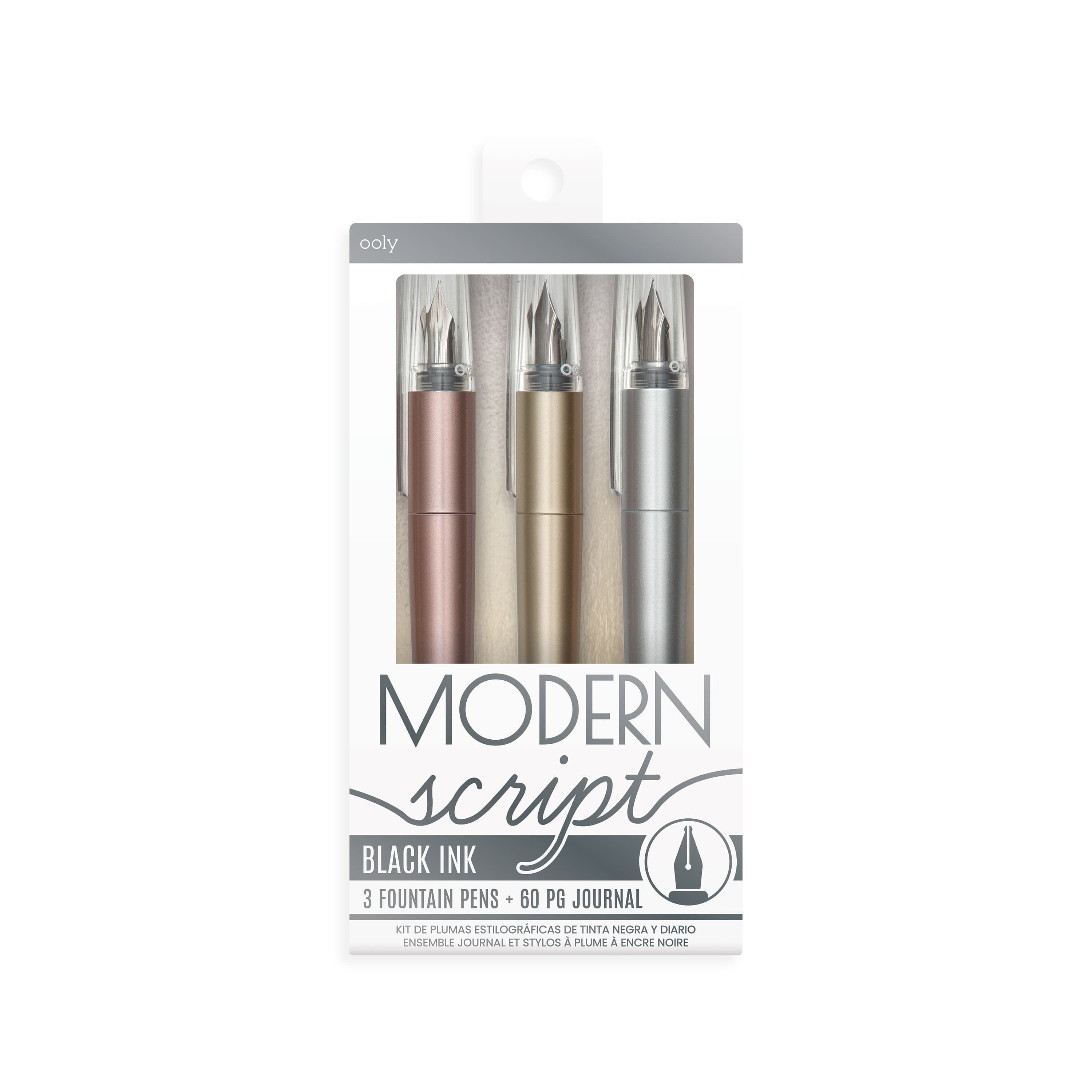 Modern Script Fountain Pens & Journal Set