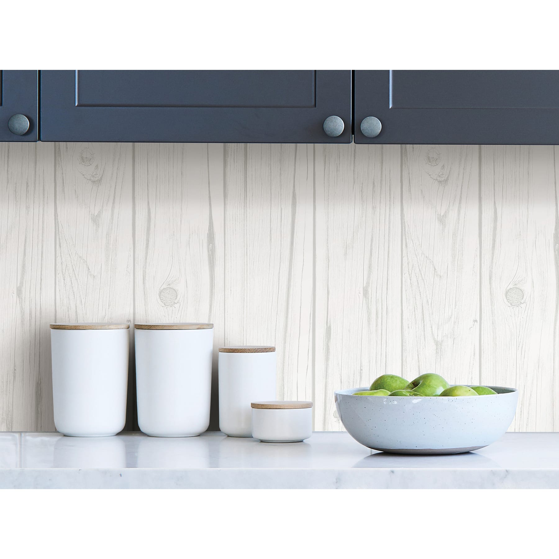 InHome White Barnwood Peel &#x26; Stick Wallpaper