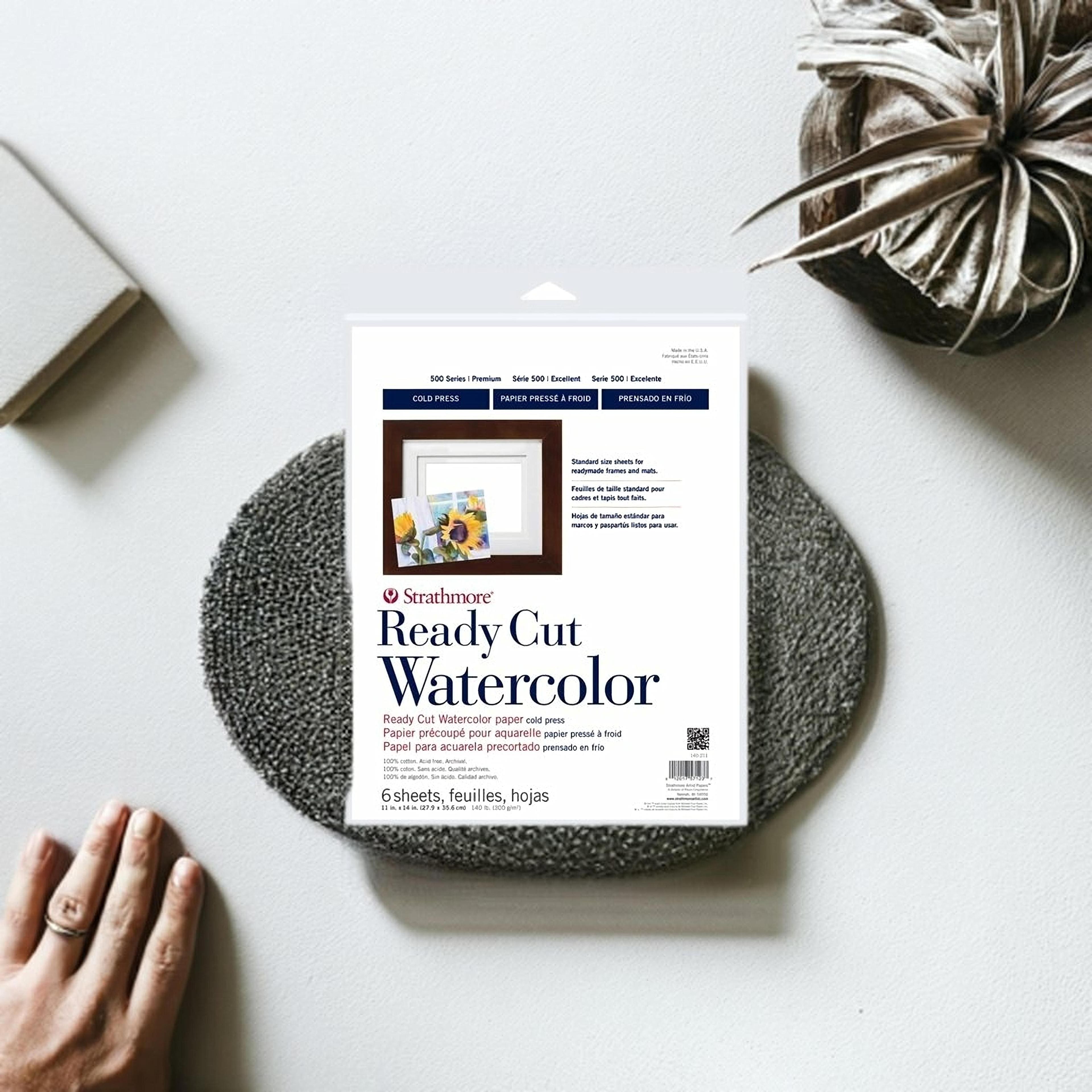 Strathmore&#xAE; 500 Series Cold-Press Ready Cut Watercolor Paper, 11&#x22; x 14&#x22;