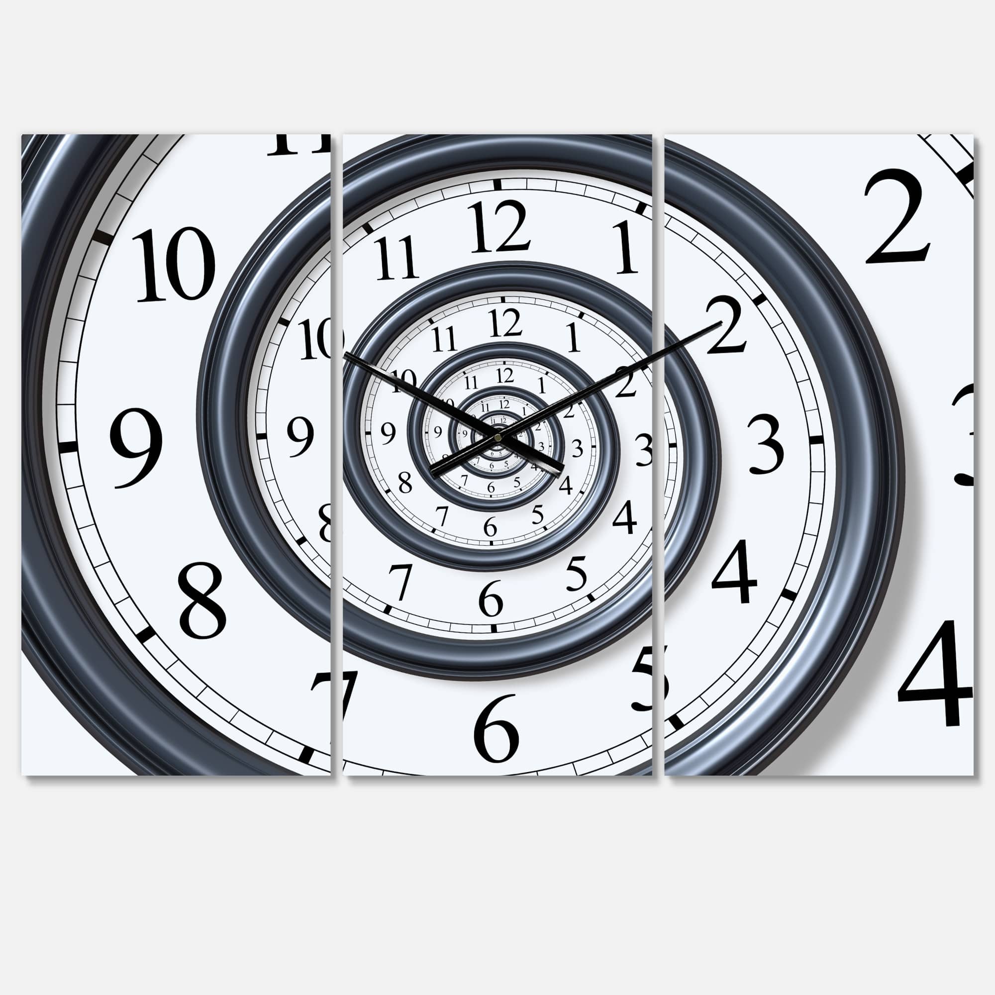 Designart 'Time Spiral Analog Wall Modern Multipanel Wall Clock | Michaels