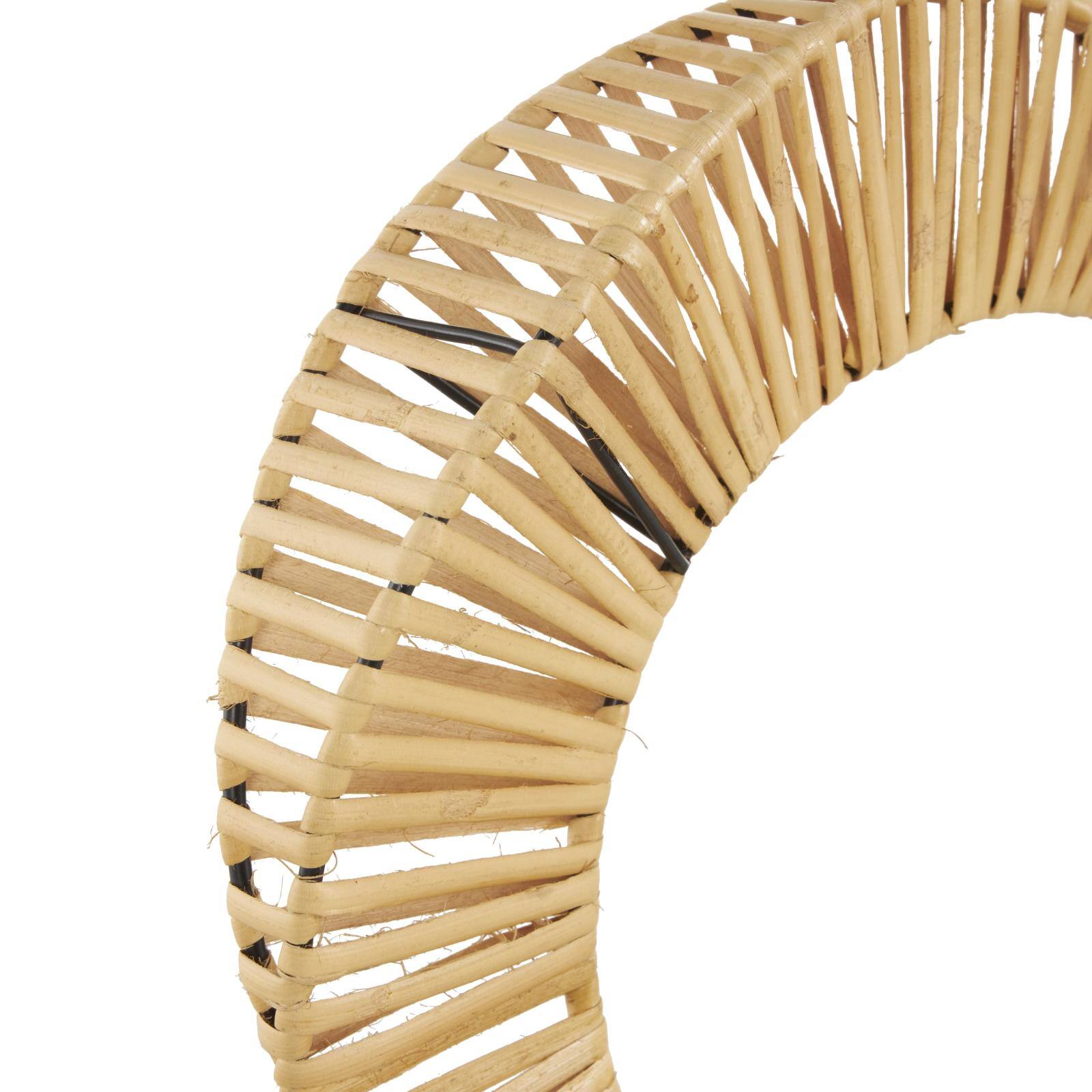 12.5" Brown Abstract Handmade Mobius Strip Sculpture with White Marble Base