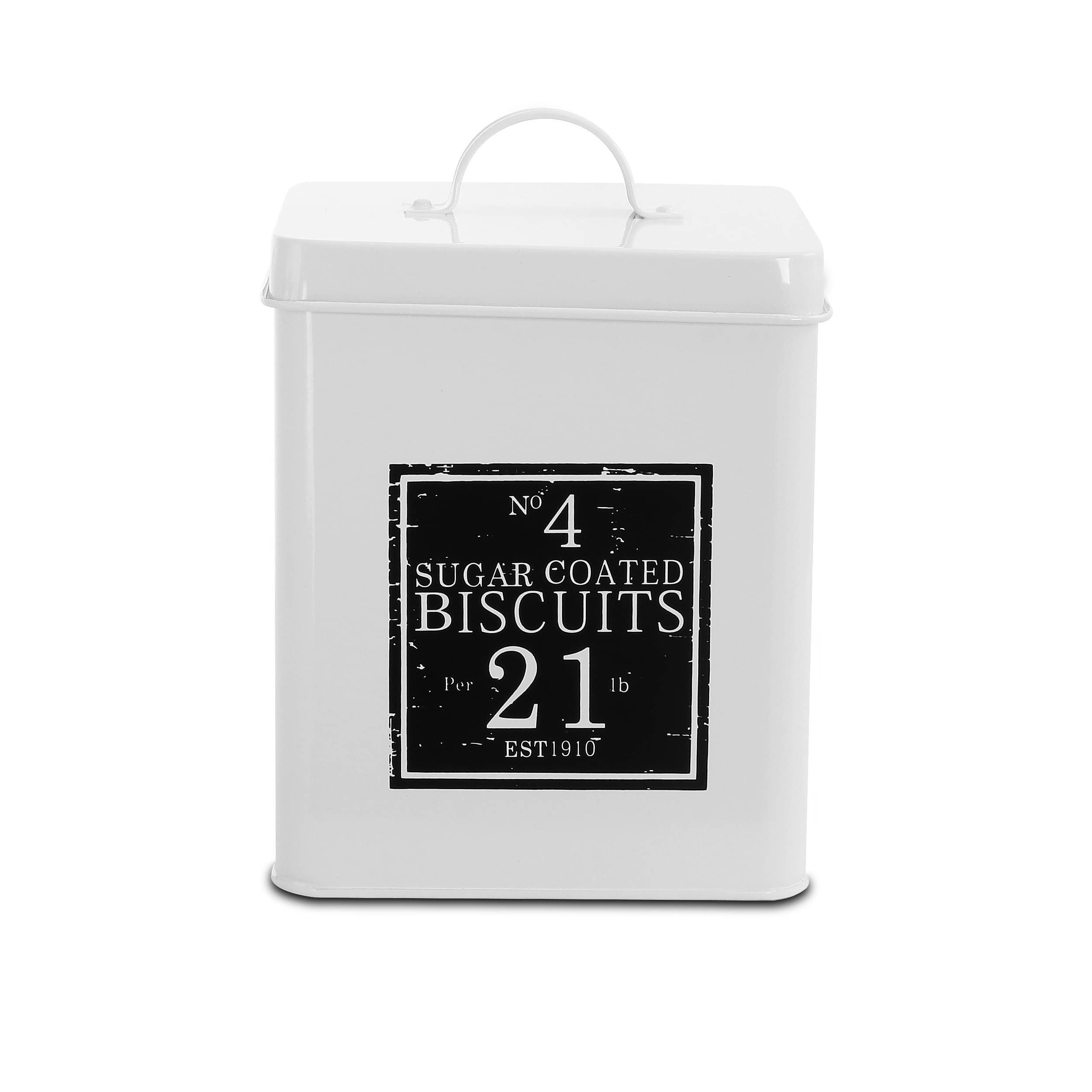 MegaChef Kitchen Food Storage &#x26; Organization Black &#x26; White 5-Piece Canister Set