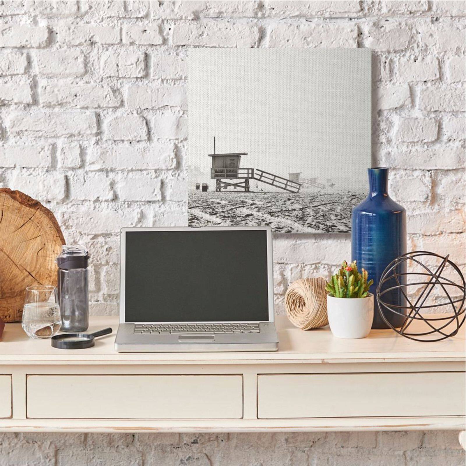 Stupell Industries Lifeguard Stands on Beach Canvas Wall Art