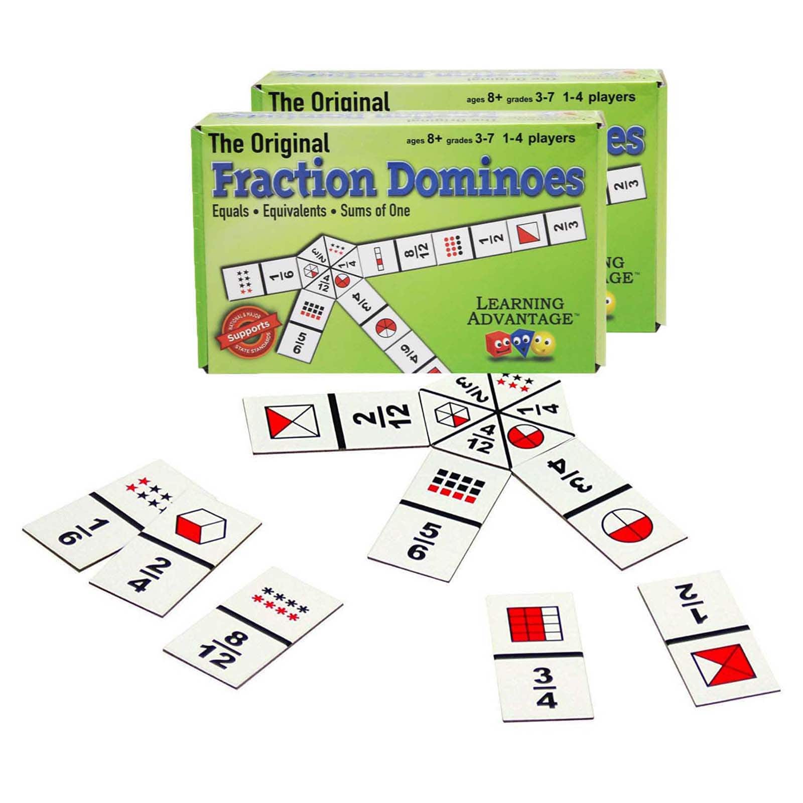 Learning Advantage™ The Original Fraction Dominoes, 2 Ct
