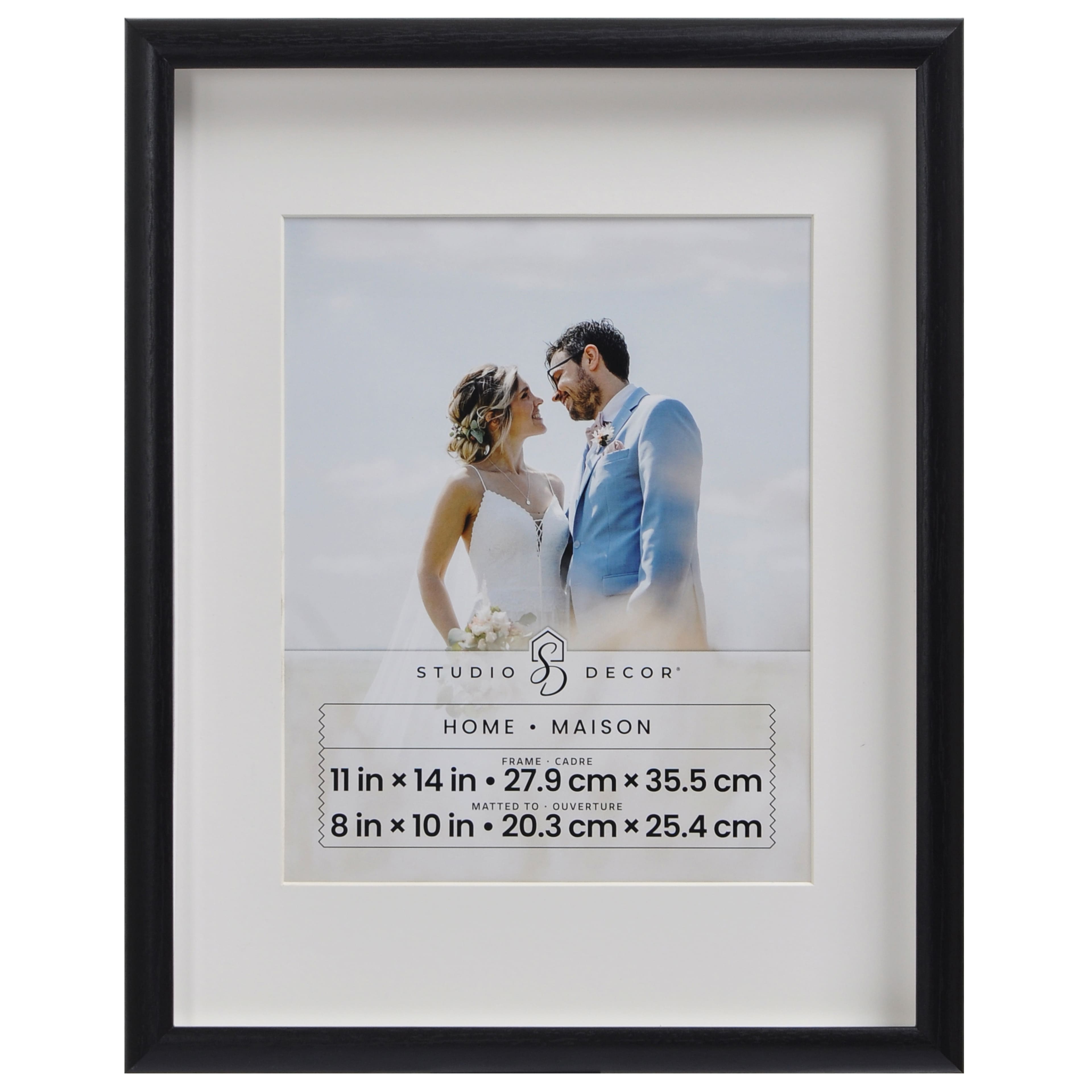 Home Black Prescott Frame with Mat by Studio D&#xE9;cor&#xAE;
