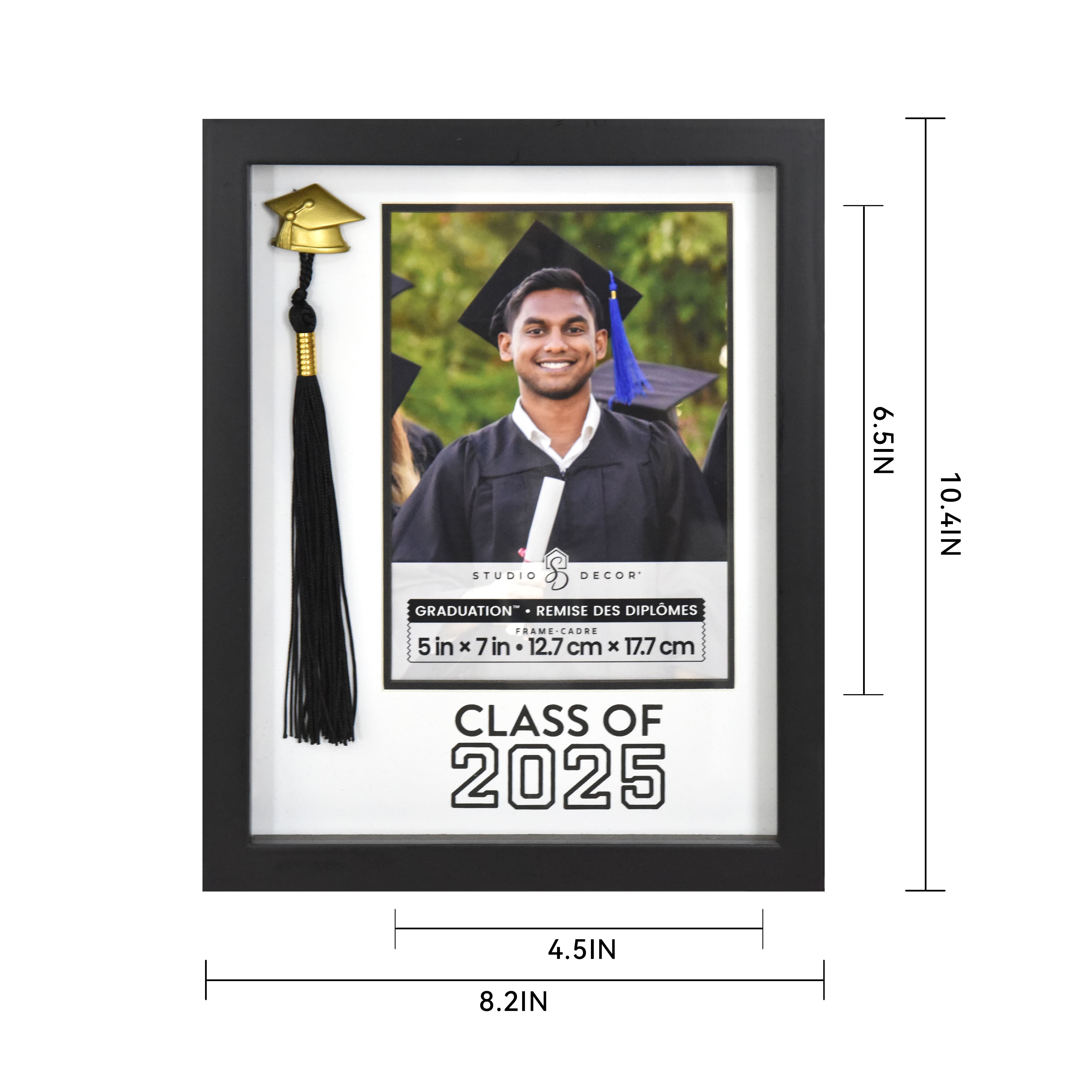 Graduation&#x2122; 5&#x22; x 7&#x22; Black Class of 2025 Tassel Frame with Mat by Studio D&#xE9;cor&#xAE;