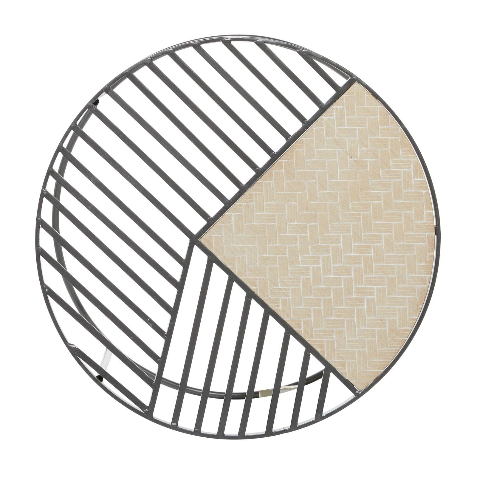 Black Metal Contemporary Accent Table Set