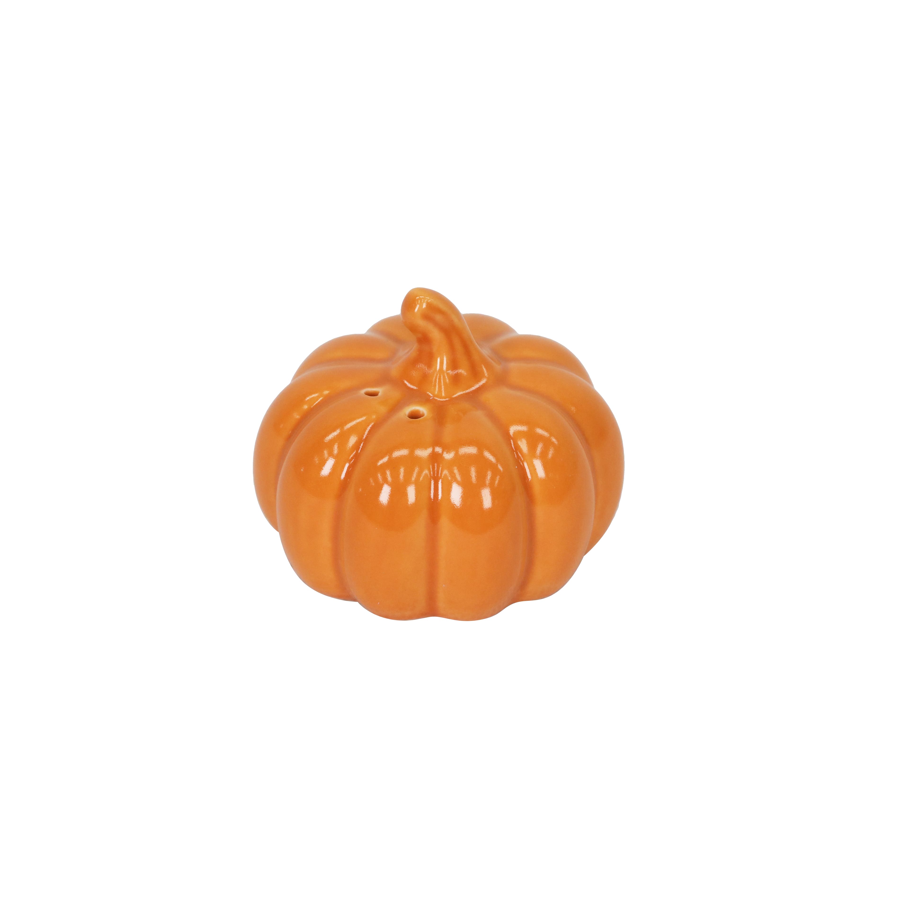 Mini Orange Pumpkin Ceramic Salt & Pepper Shaker Set by Ashland®