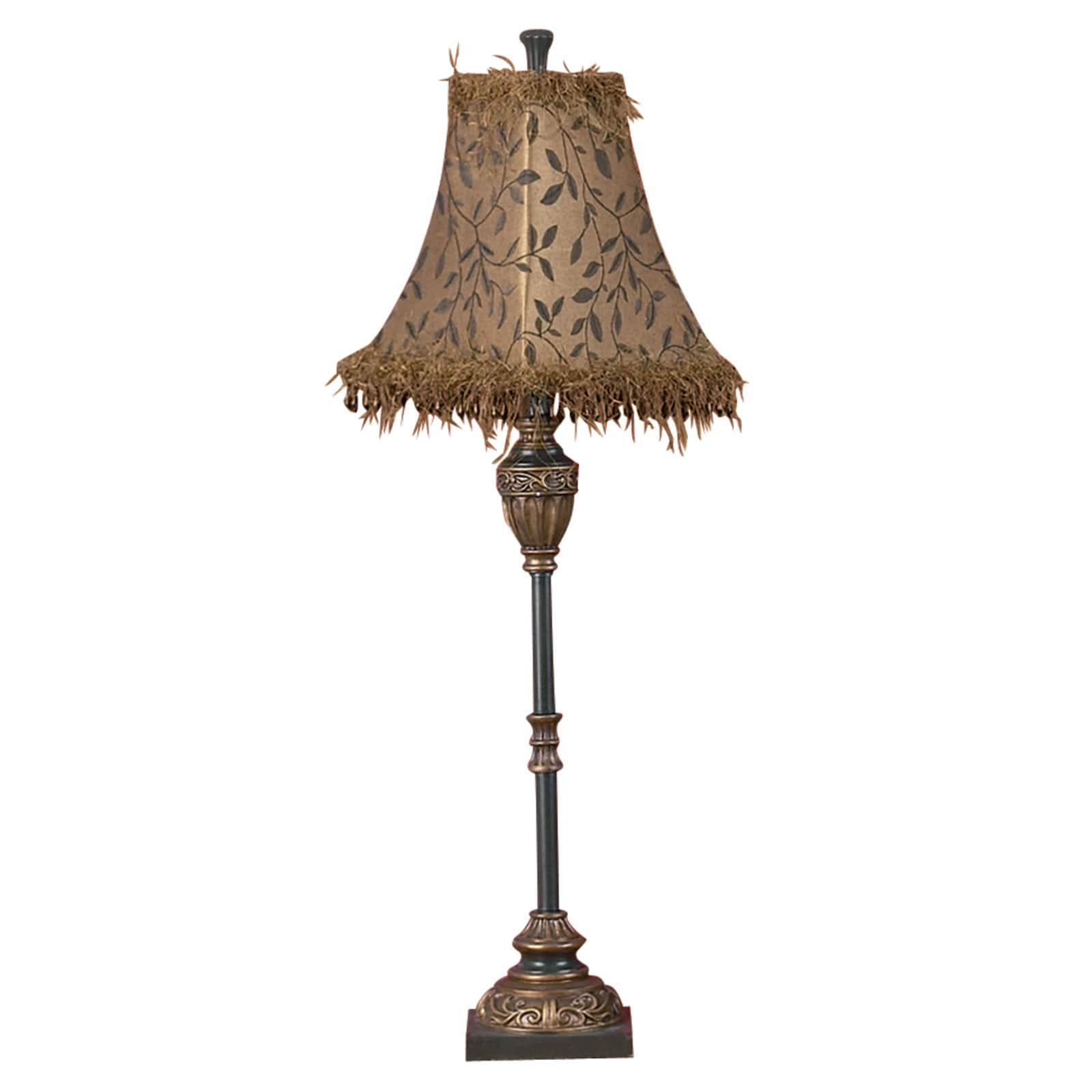 Brass Metal Tuscan Table Lamp, 33&#x22; x 10&#x22; x 10&#x22;