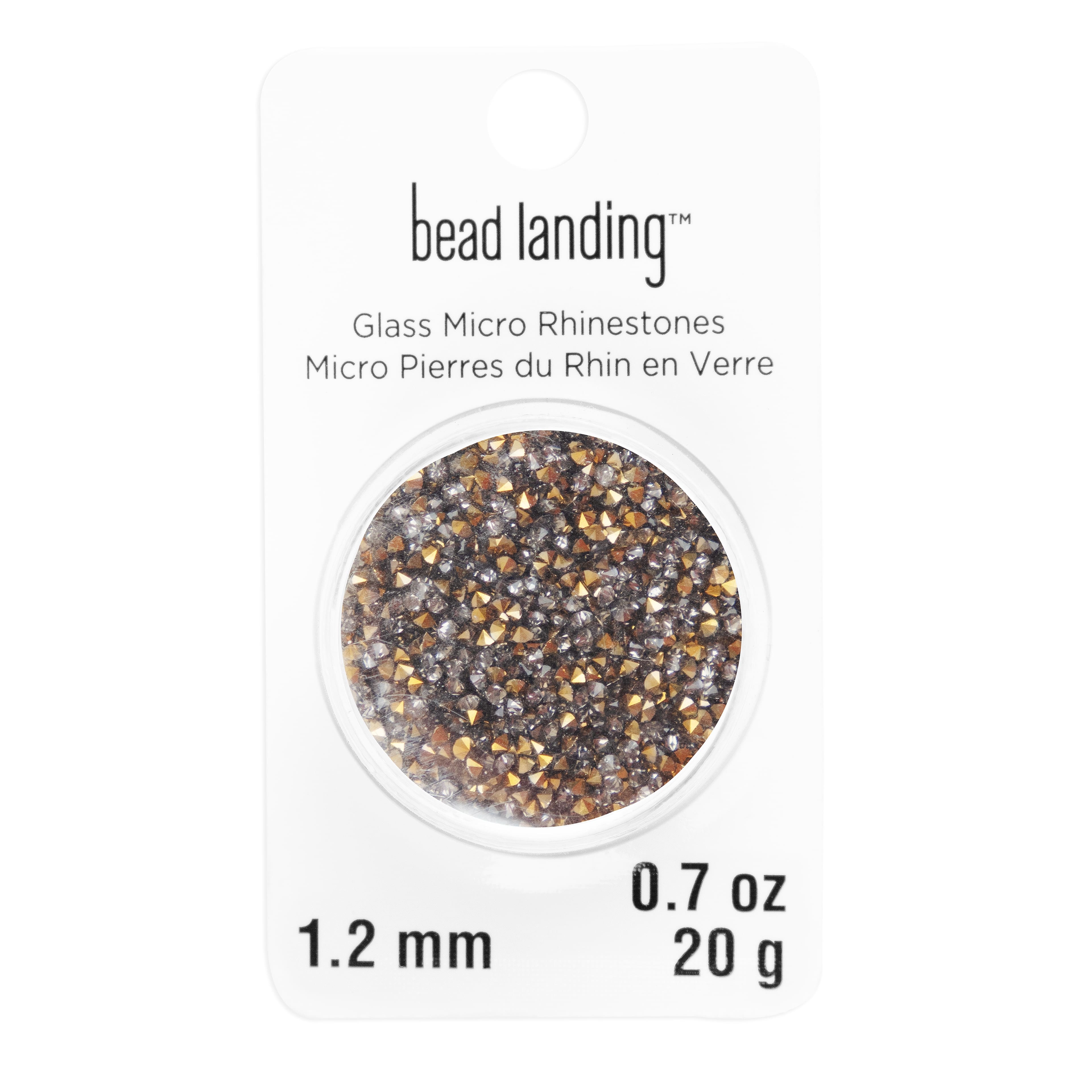 1.2mm Glass Micro Rhinestones by Bead Landing™, 0.7oz.