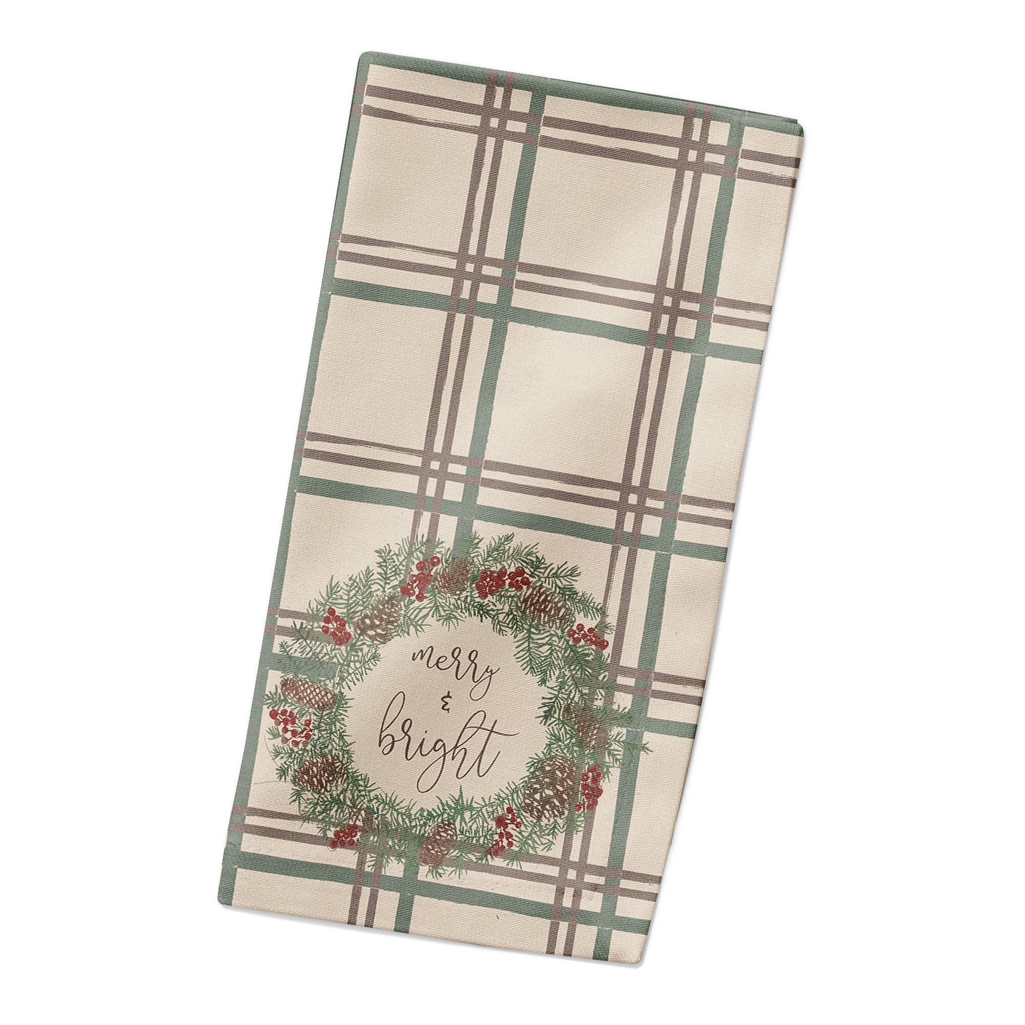 Merry & Bright Plaid Cotton Twill Napkin