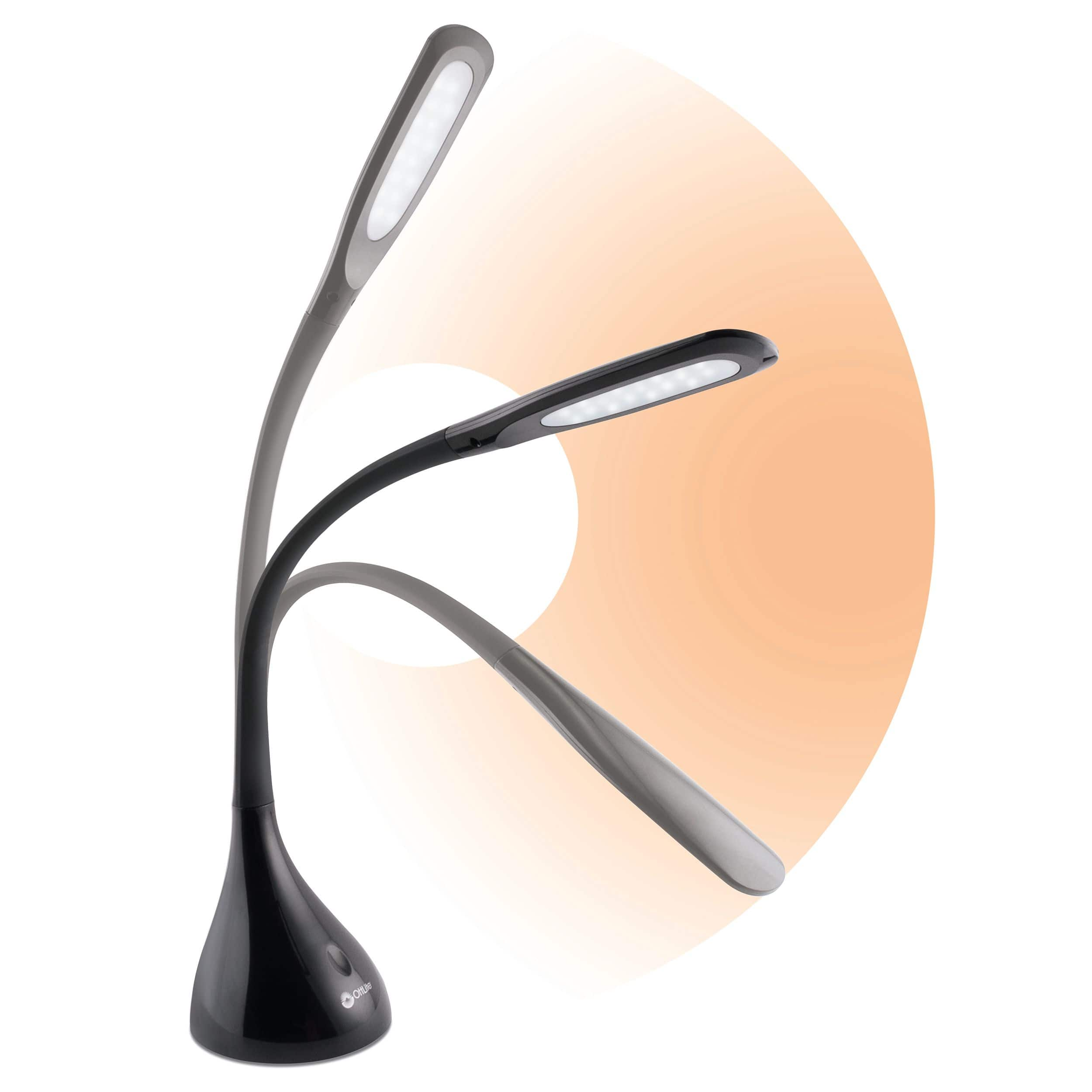 OttLite 11&#x22; Black Creative Curves LED Desk Lamp