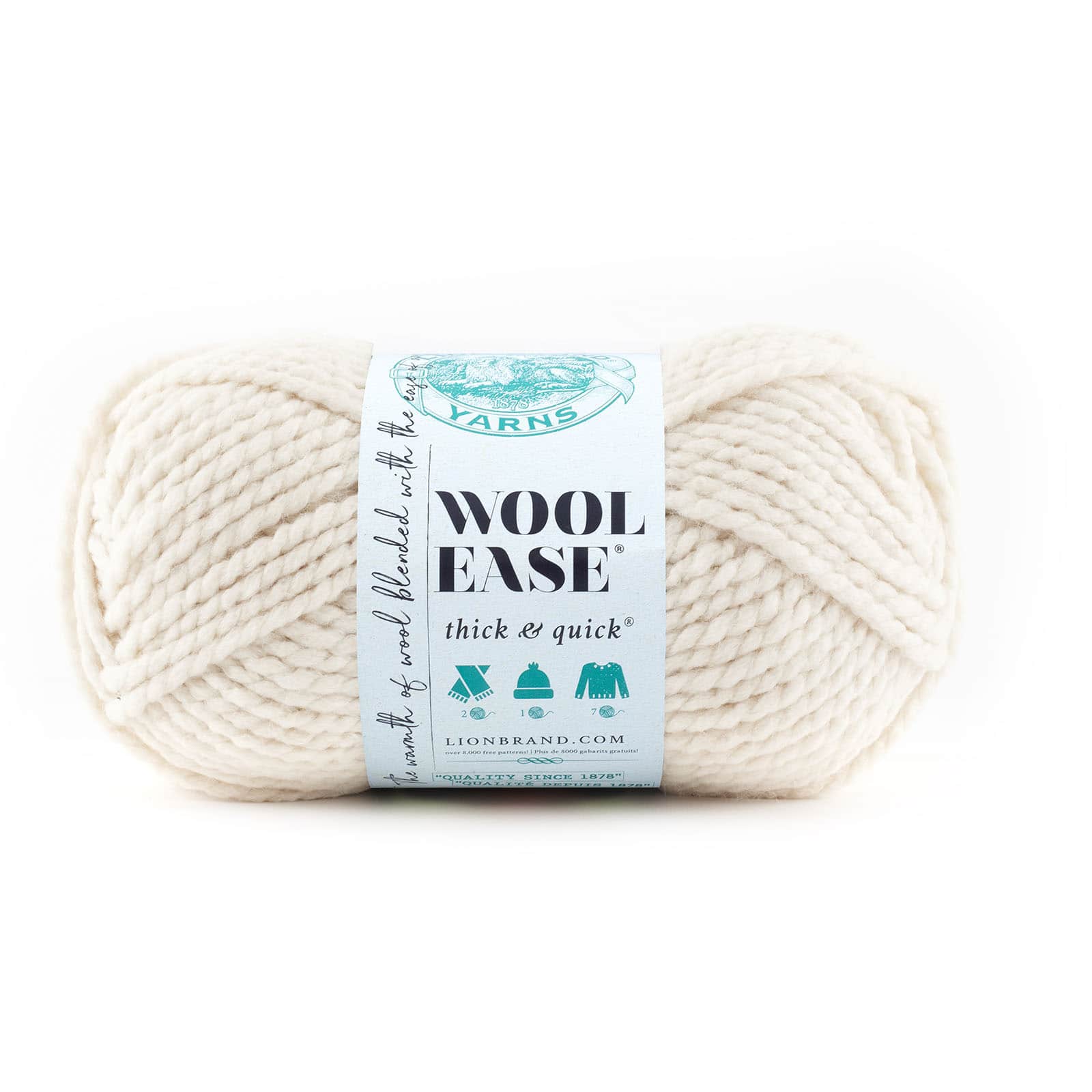 Lion Brand Yarn Woolease Thick & Quick Yarn, 1 Pack, Bubblegum