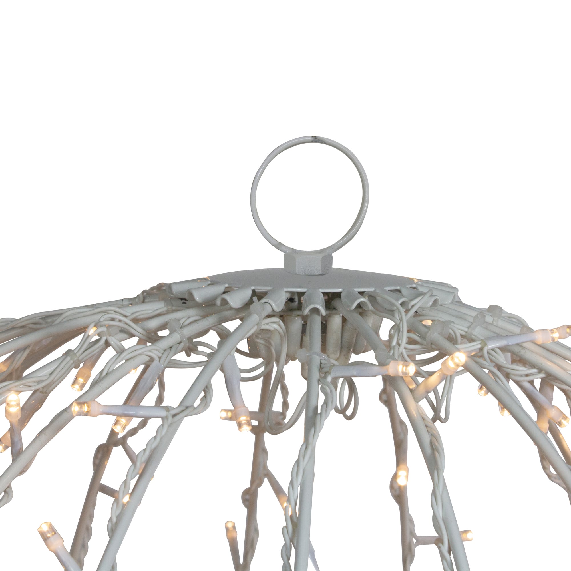 23'' Warm White LED Lighted Christmas Hanging Ball Decoration