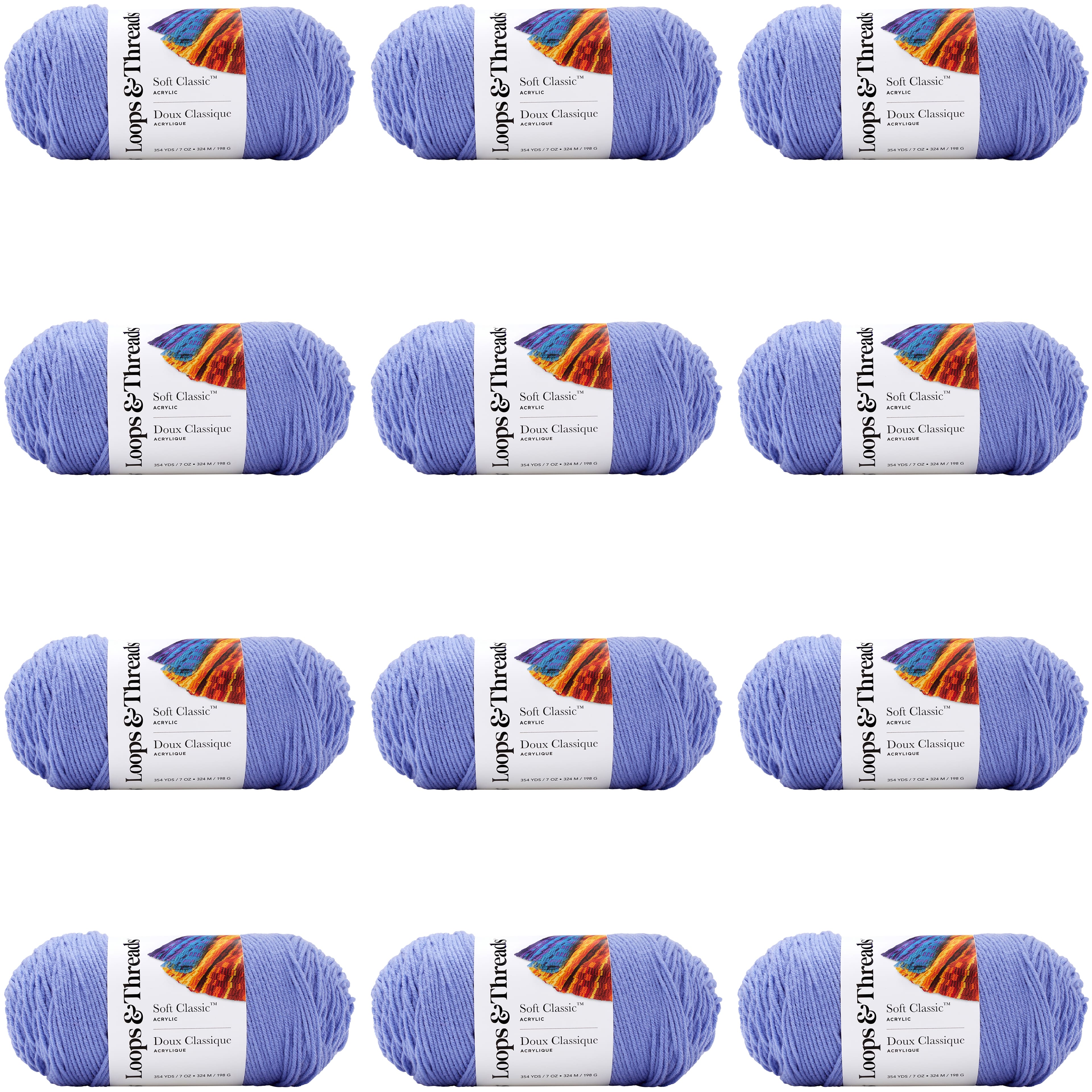 12 Pack: Soft Classic™ Solid Yarn by Loops & Threads®