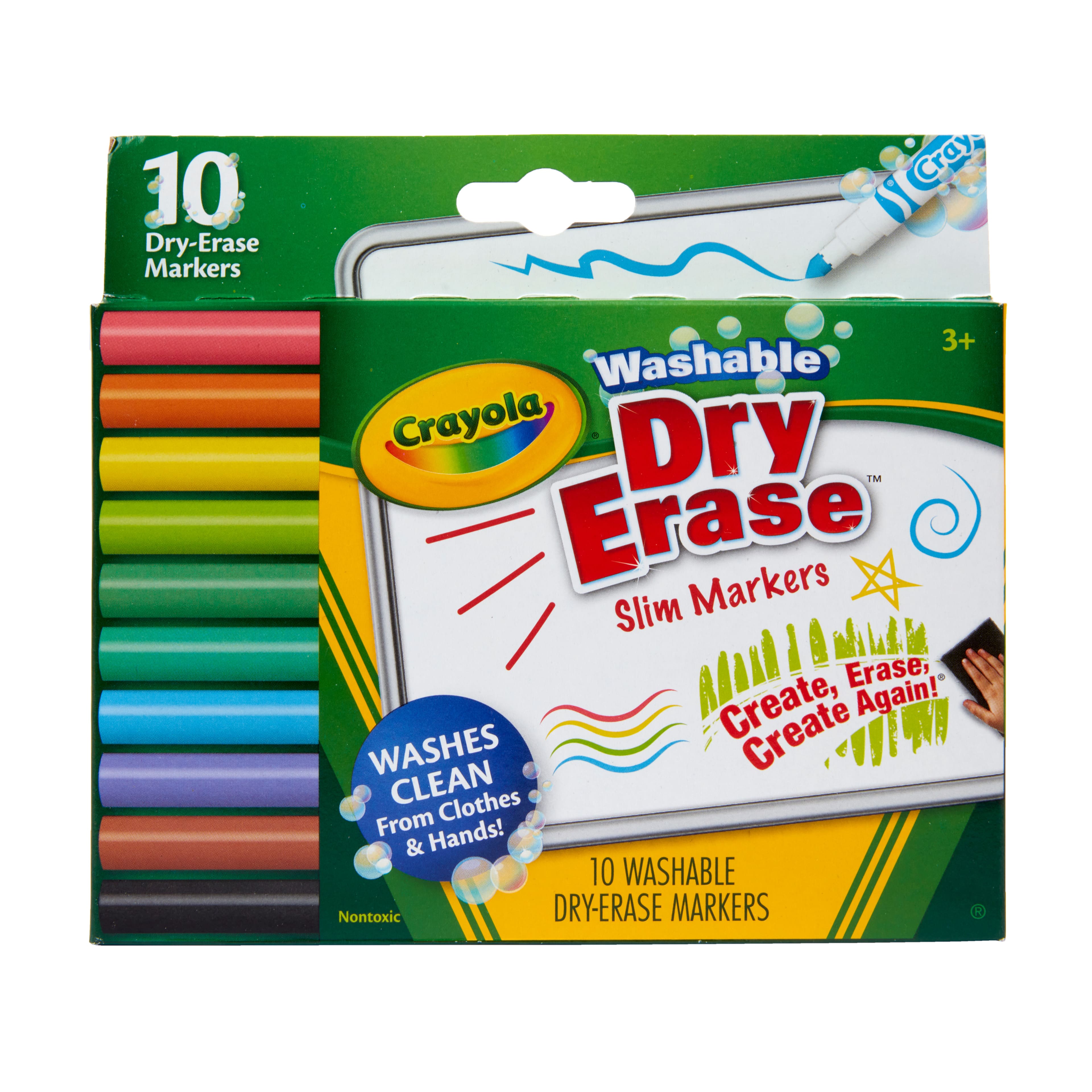 Crayola&#xAE; Washable Dry Erase&#x2122; Slim Markers, 10ct.