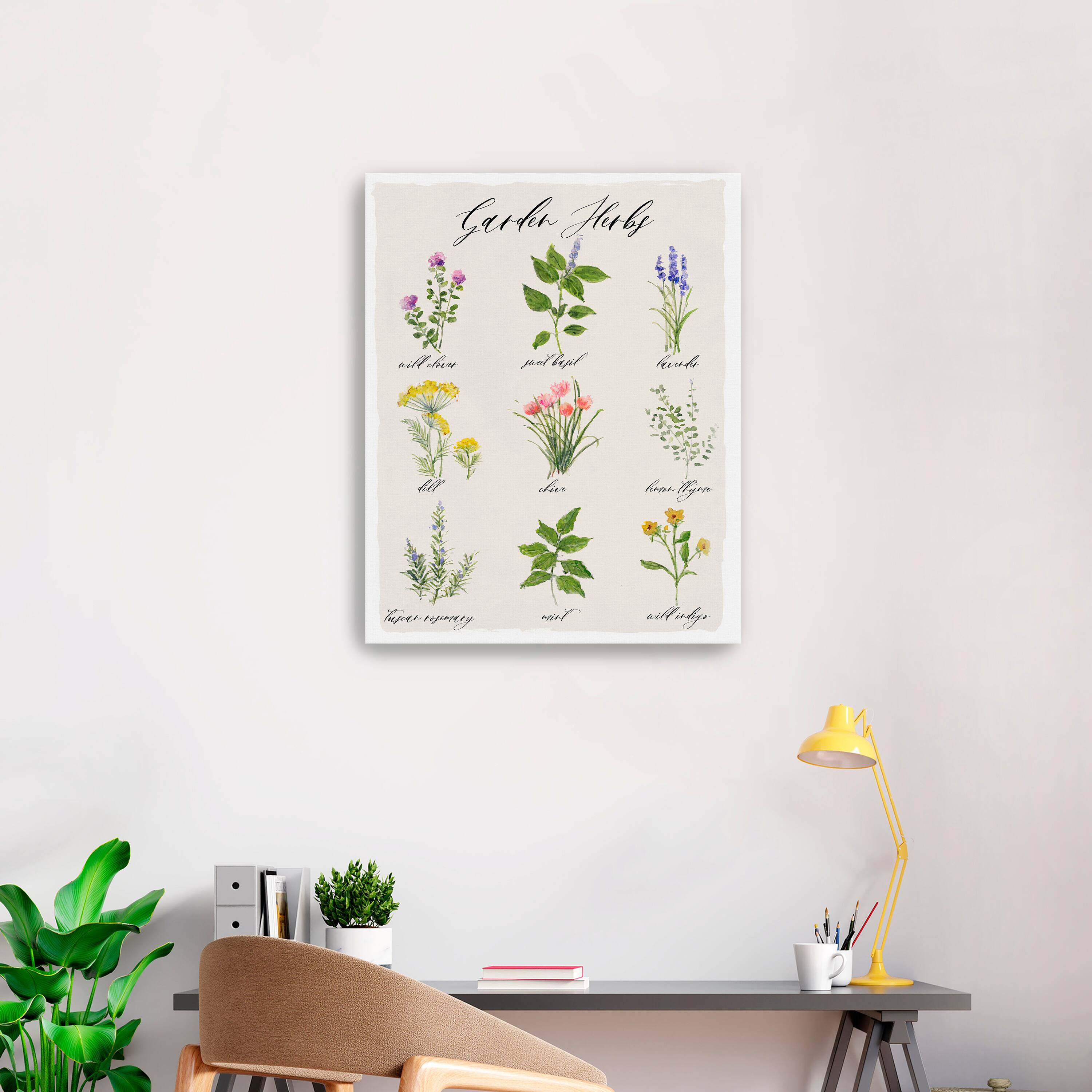 Garden Herbs Canvas Giclee