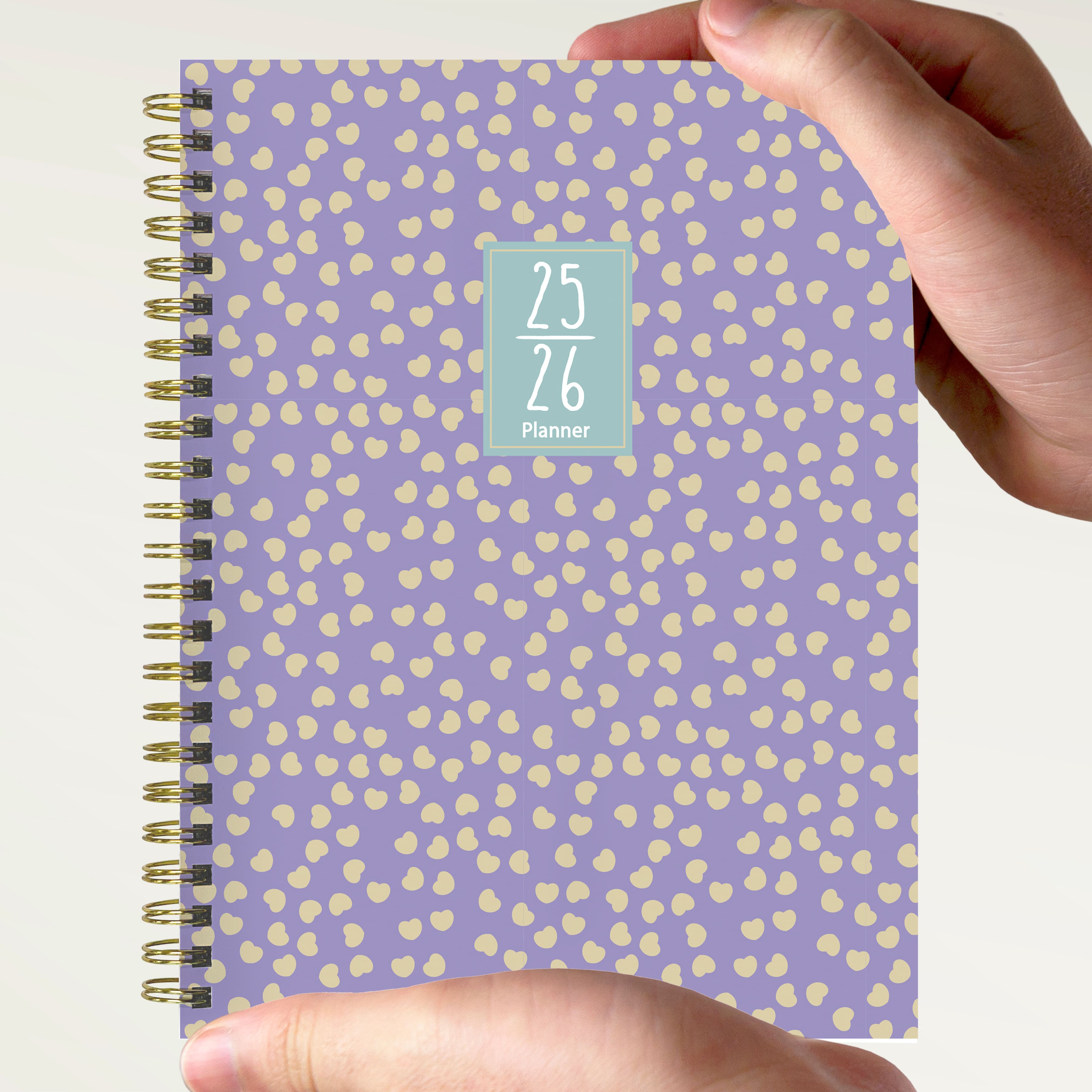 TF Publishing 2025-2026 Purple Polka Medium Weekly/Monthly Planner