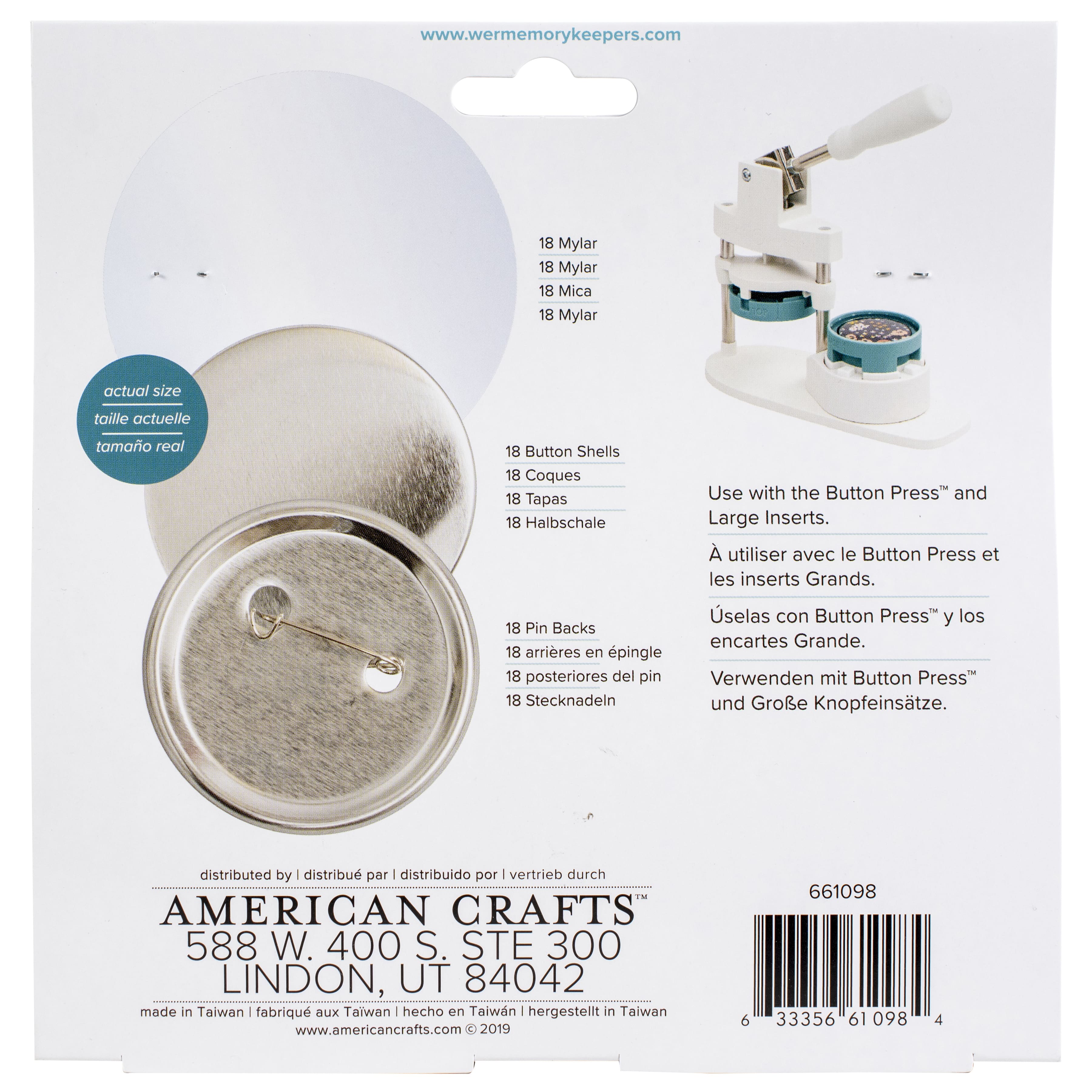 We R Memory Keepers&#xAE; Button Press&#x2122; 2.25&#x22; Large Refill Pack, 54ct