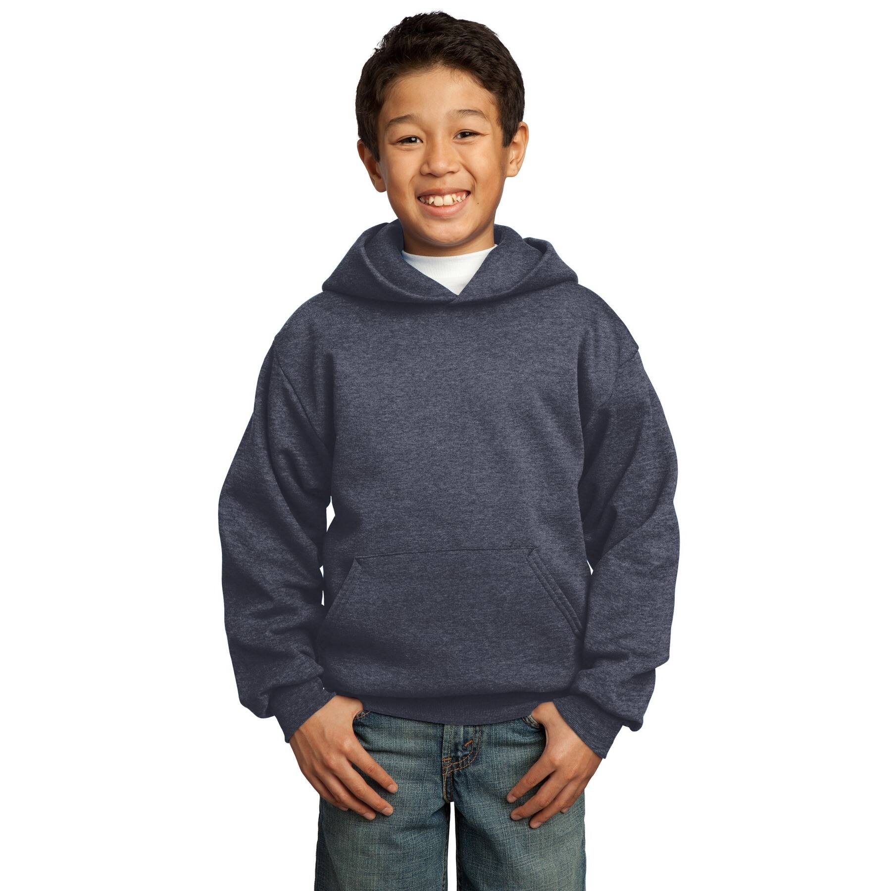 Port & Company® Neutrals Youth Core Fleece Pullover Hooded Sweatshirt