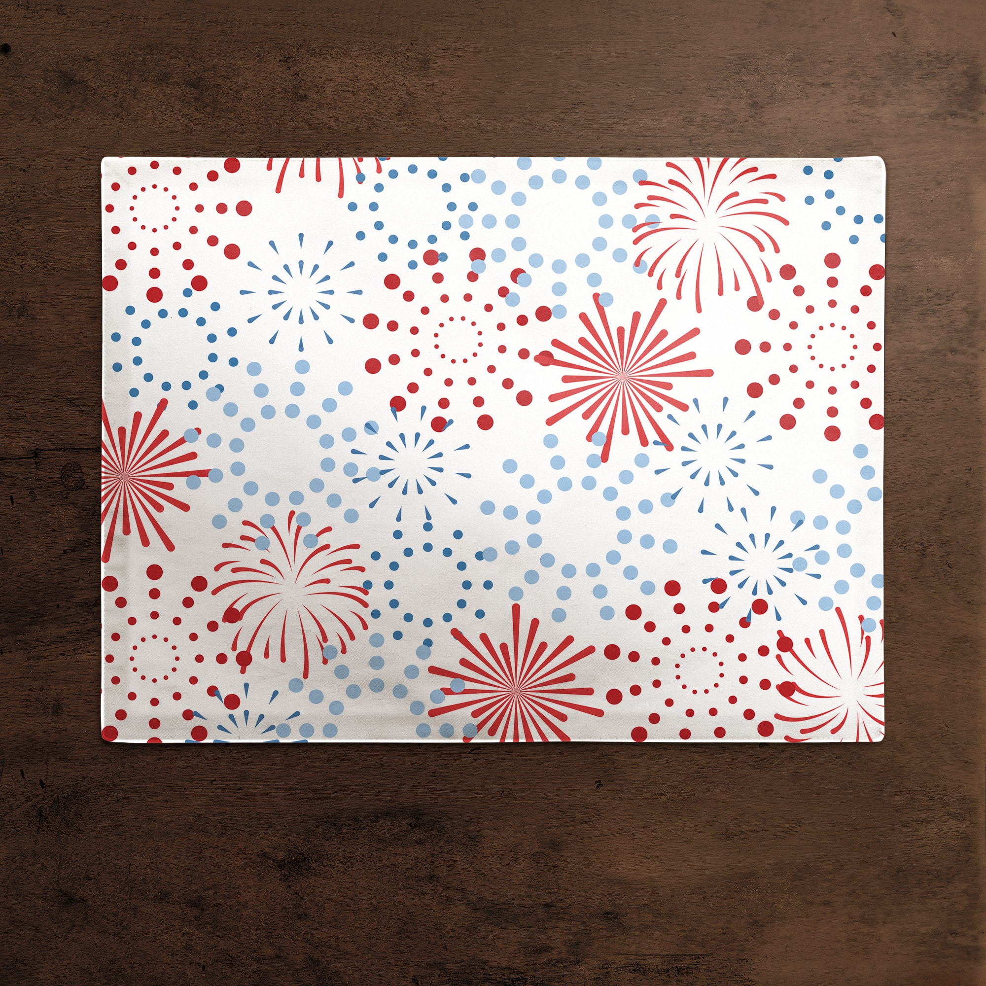 Designs Direct Red & Blue Fireworks Cotton Twill Placemat