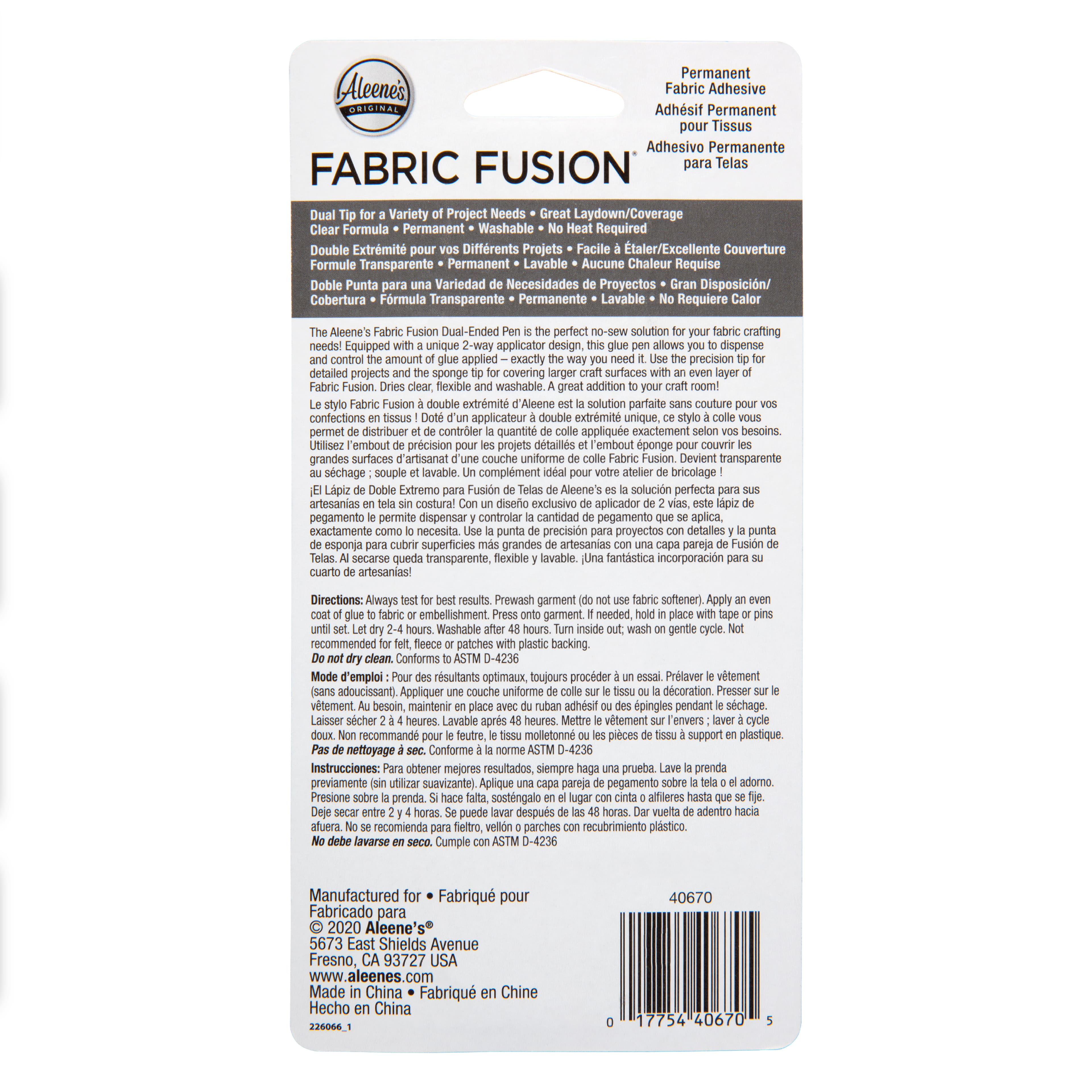 18 Pack: Aleene&#x27;s&#xAE; Original Fabric Fusion&#xAE; Dual-Ended Permanent Fabric Adhesive Pen